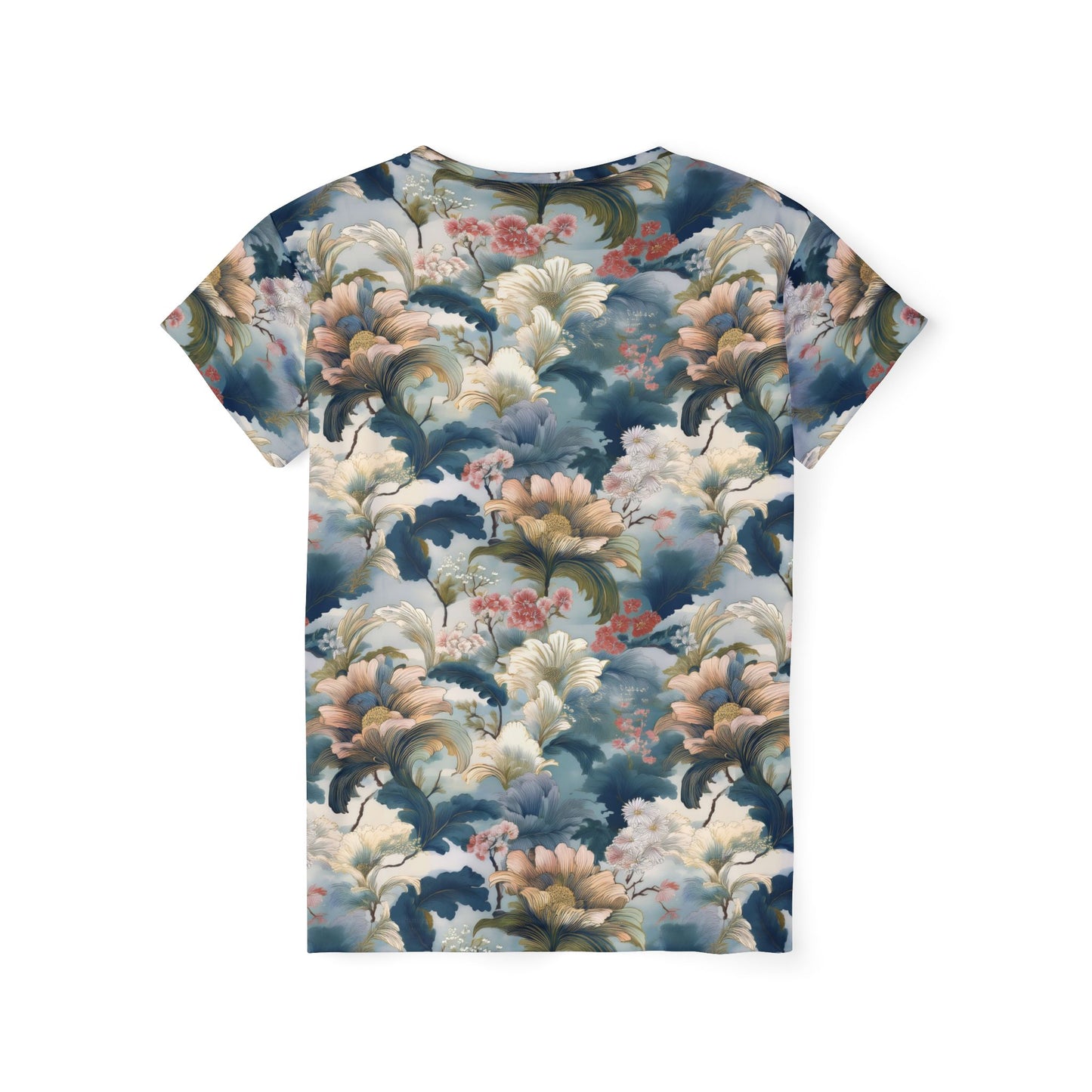 Women Poly T-Shirt with Floral Print