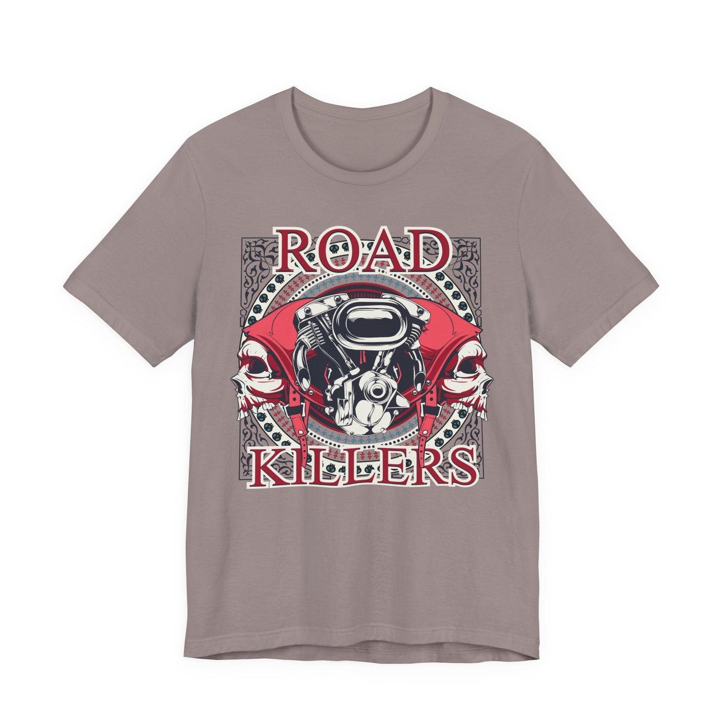 Dark Road Motorcycle Helmet Skull Tee Biker graphic t-shirt G-1