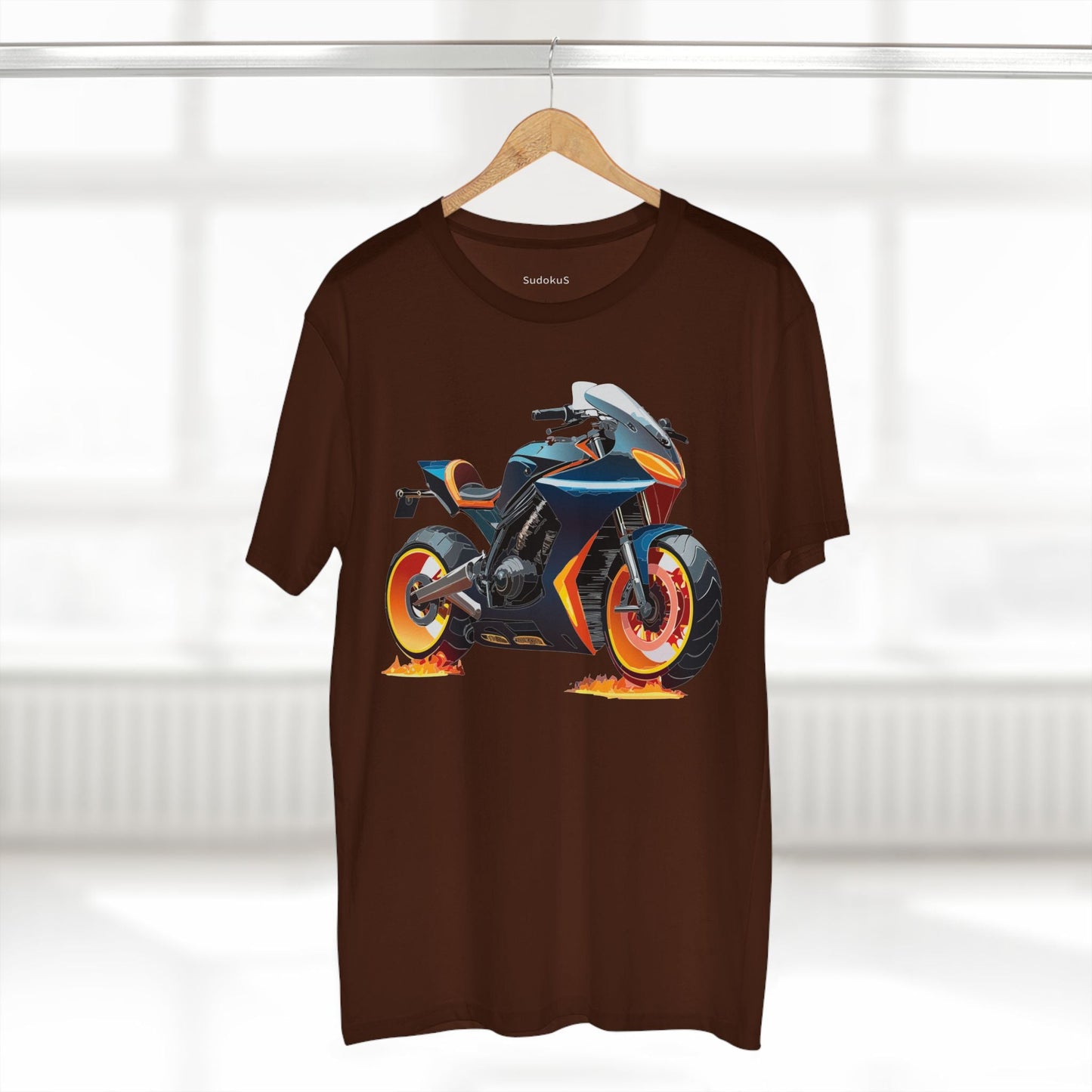 Moto Bike Graphic Unisex 100 Cotton Staple Tee 25