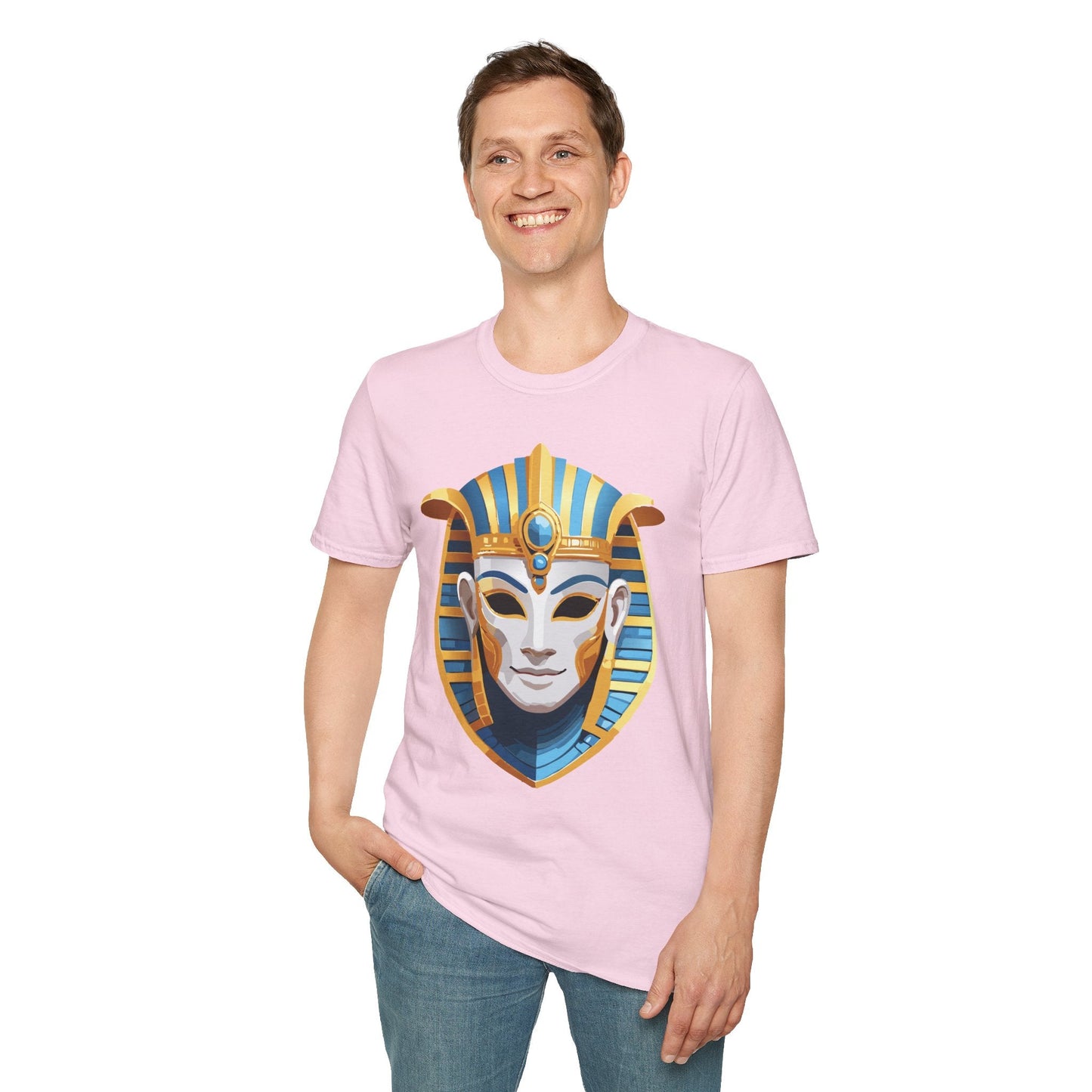 Mask Tee Shirt Unisex Gildan Softstyle 64000 Cotton Tee With Masquerade Design Artwork