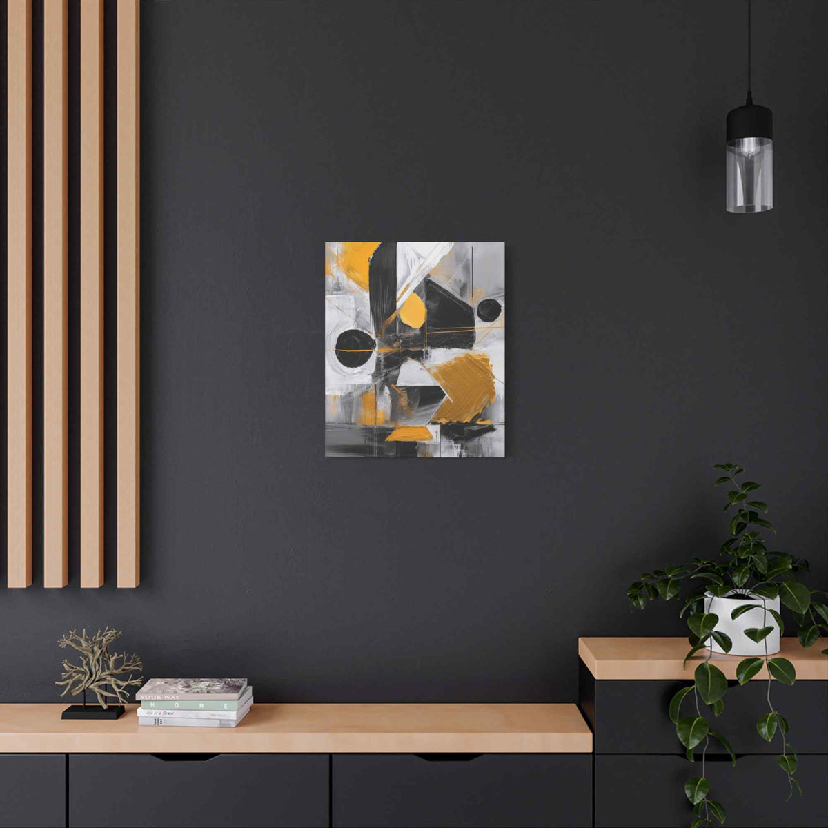 Black Abstract Painting Print Canvas 20x24,20x30,24x30, 24x32,24x36,30x40, 32x48,36x48,40x60 Pine-Wood Inner Frame ABS-20