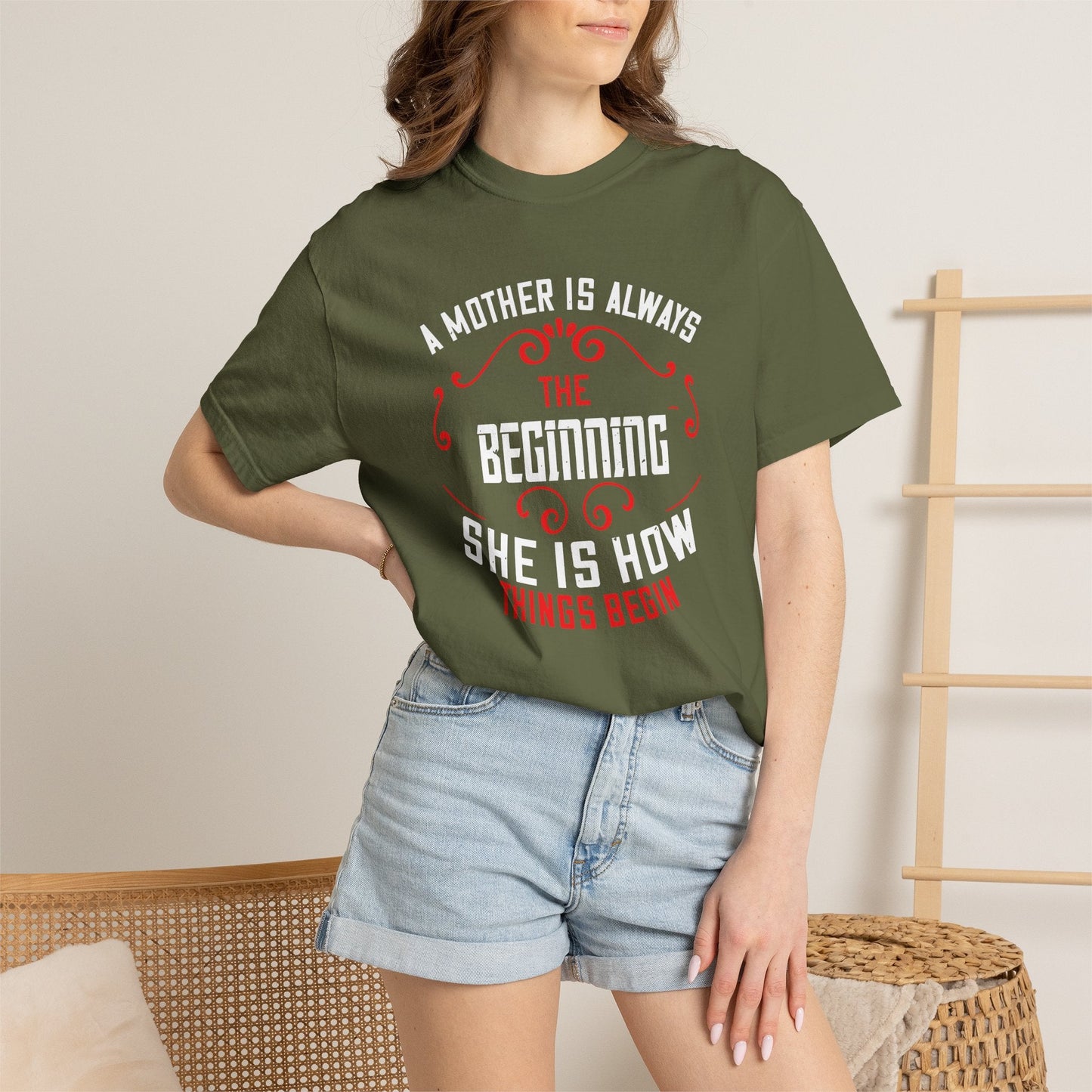 Mom T-shirt Mother Day Mama Tee Unisex Comfort Colors Garment-Dyed Cotton h53