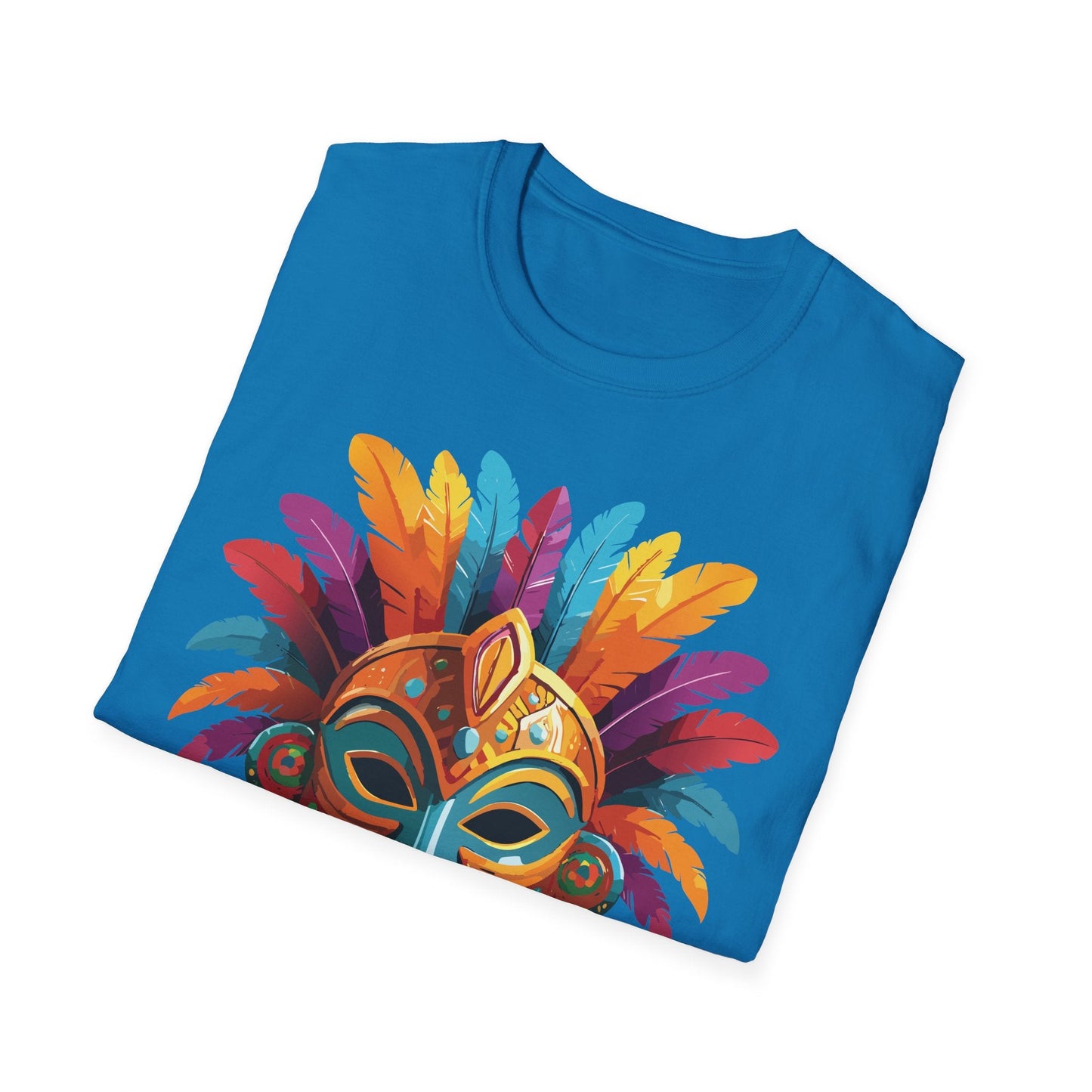 Mask Graphic Unisex Cotton Masquerade Design Artwork Tee 7