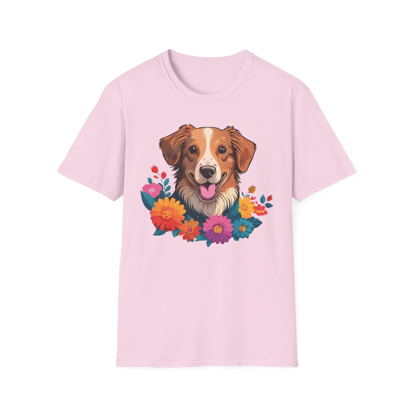 Dog Shirt Unisex Animal Tee Short Sleeve Gildan Softstyle 64000 Cotton Tee