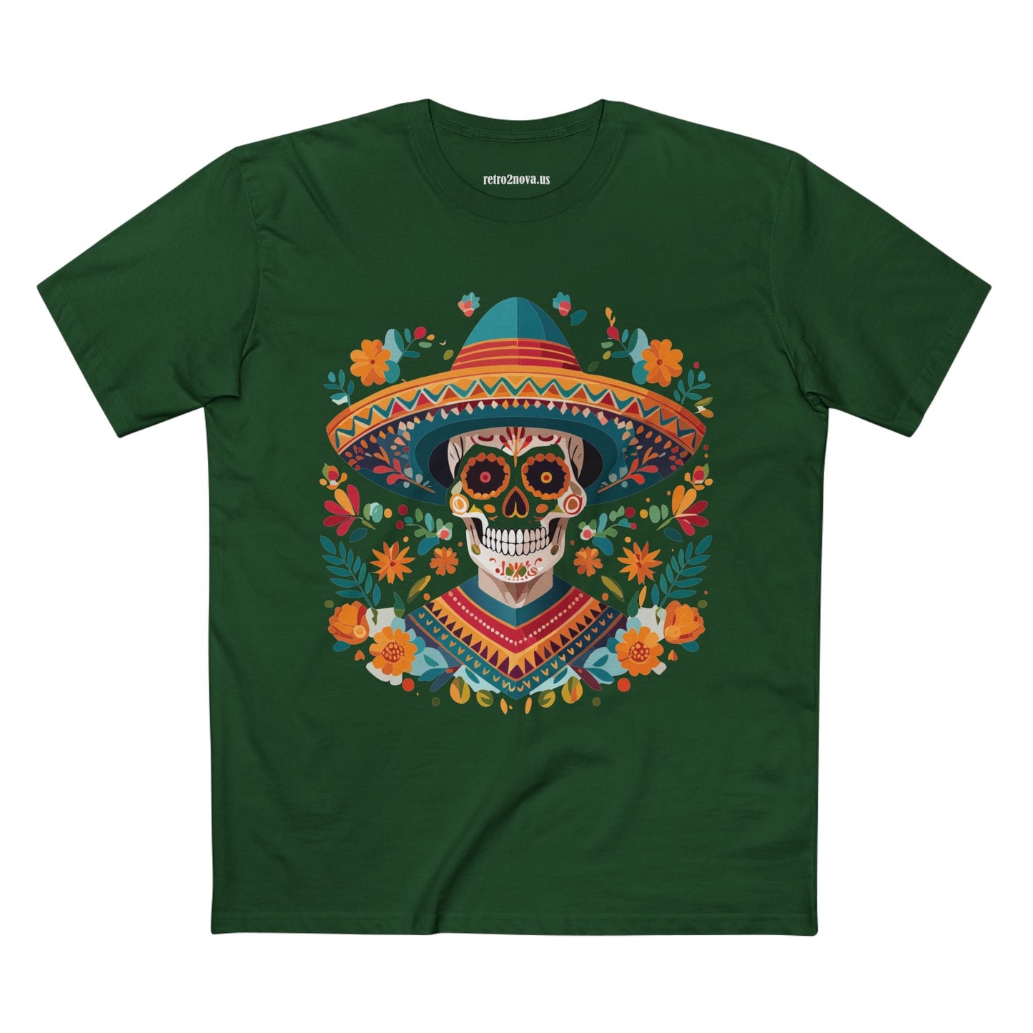 Skull Shirt Skeleton Tee Unisex Premium Cotton Art Design SS 40 Retro2Nova Collection