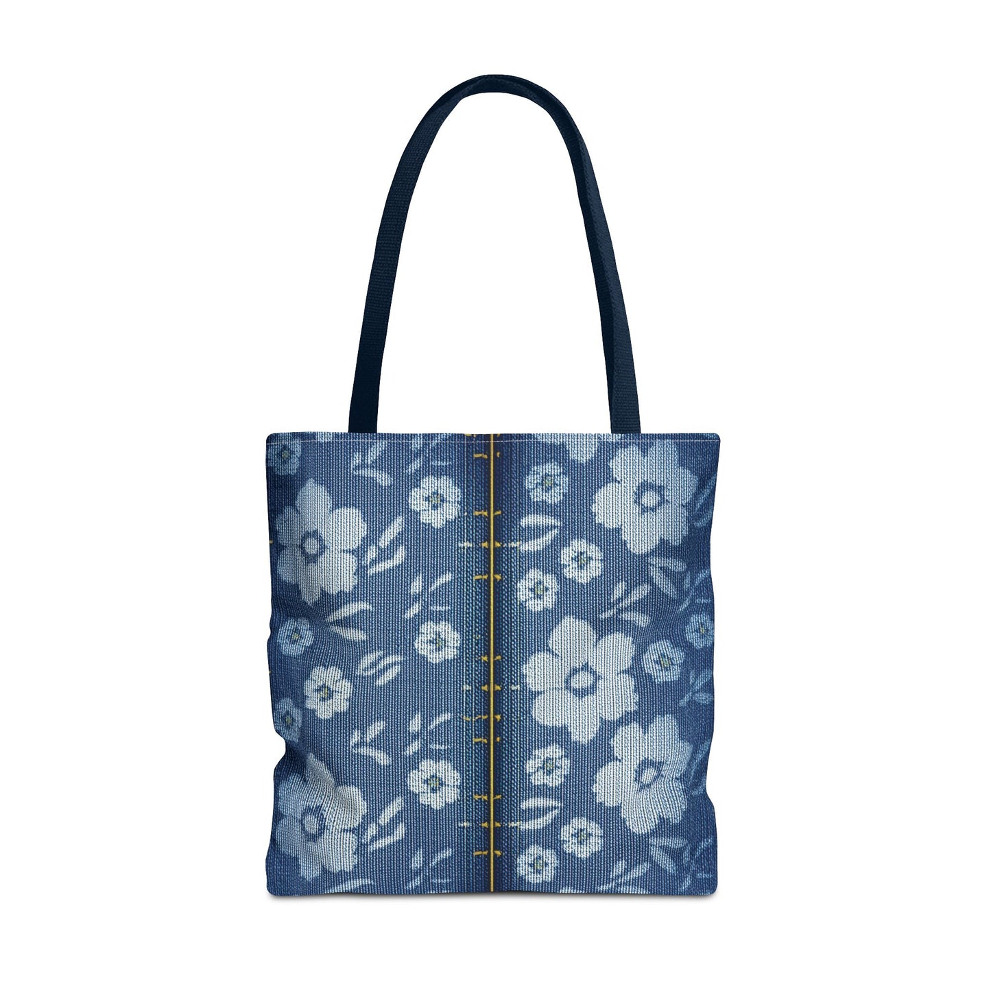 Denim Fabric Imitation Print Unisex Canvas Bag Poly Spun 3 Sizes Tote Bag 118