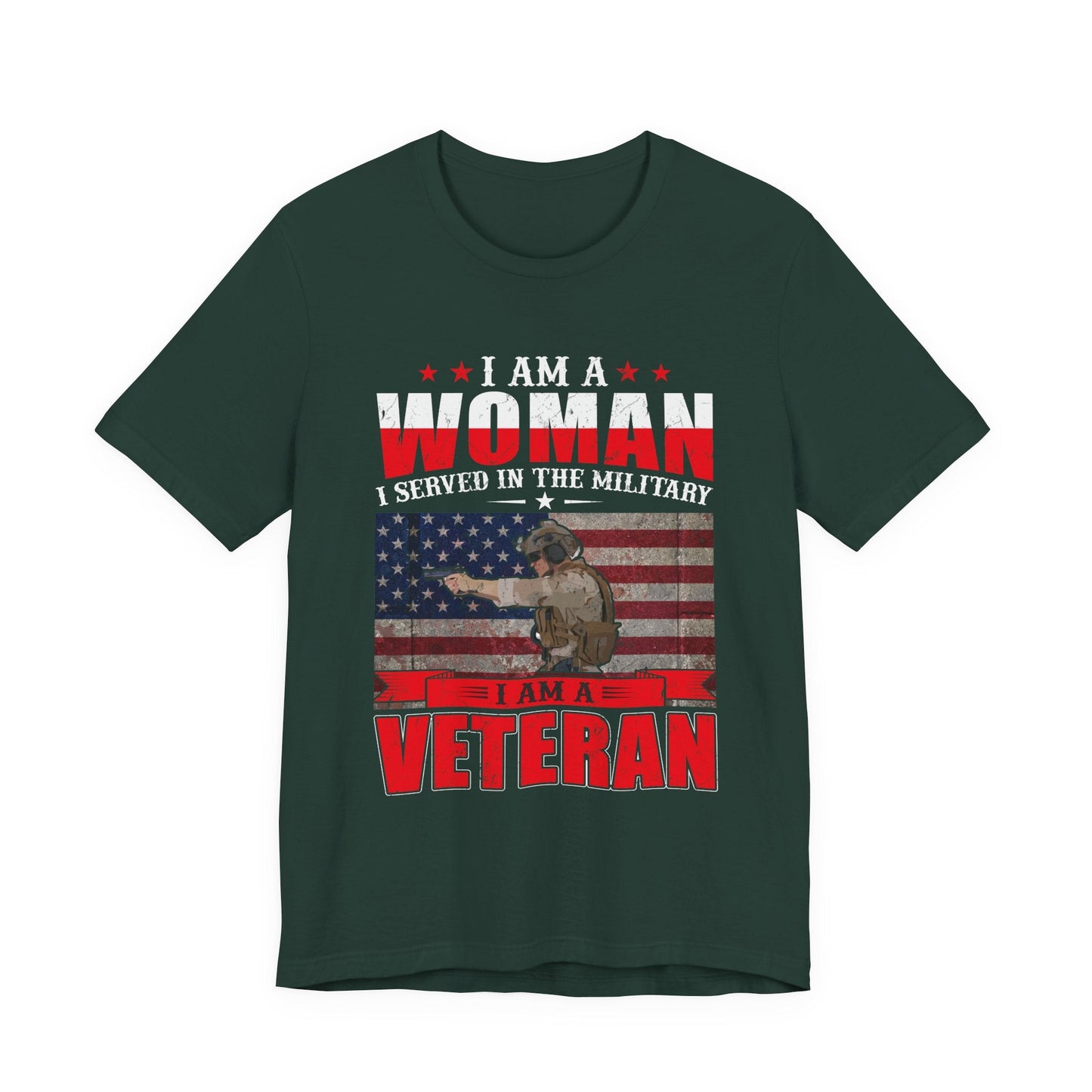 Army Veteran Patriotic Graphic Design Unisex Cotton T-Shirt v27