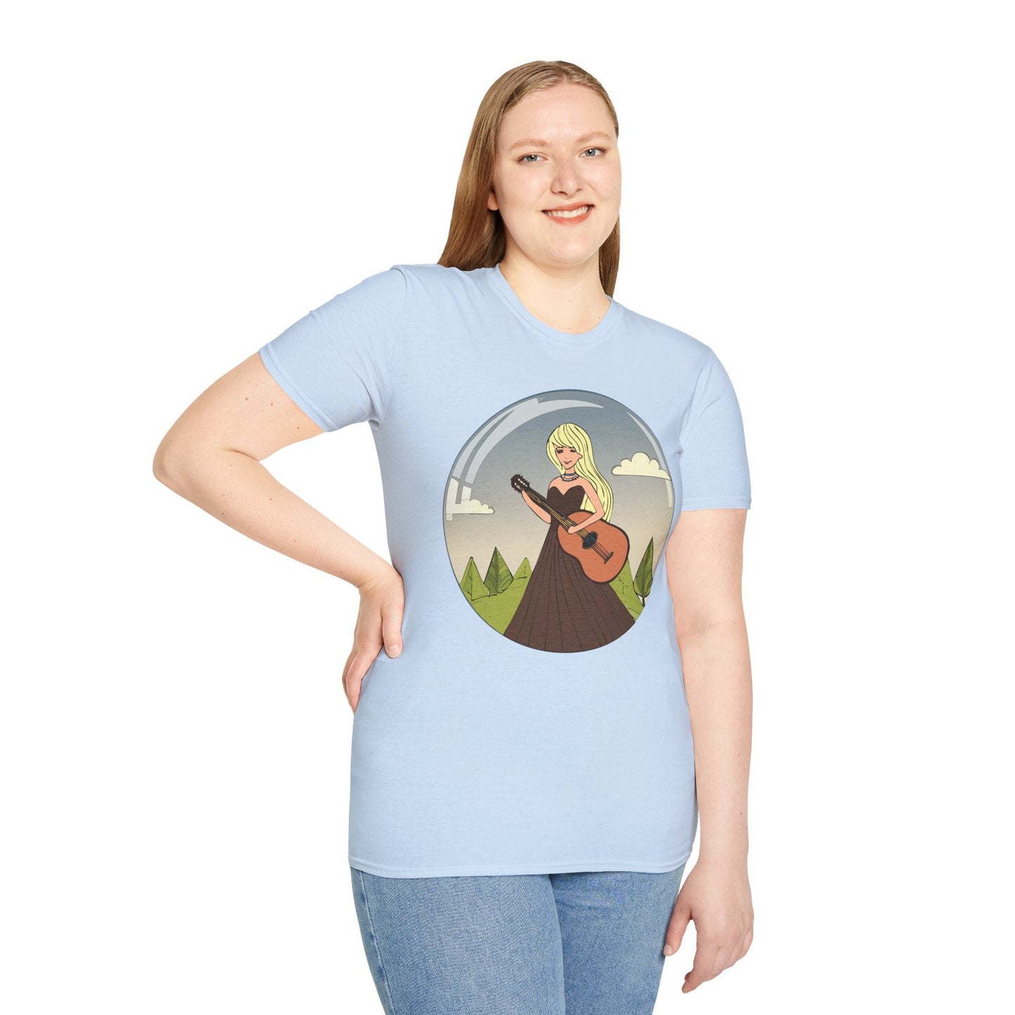 Womens Graphic T Shirt Art Design Tee Softstyle 100 Percent Ring Spun Cotton Short Sleeve