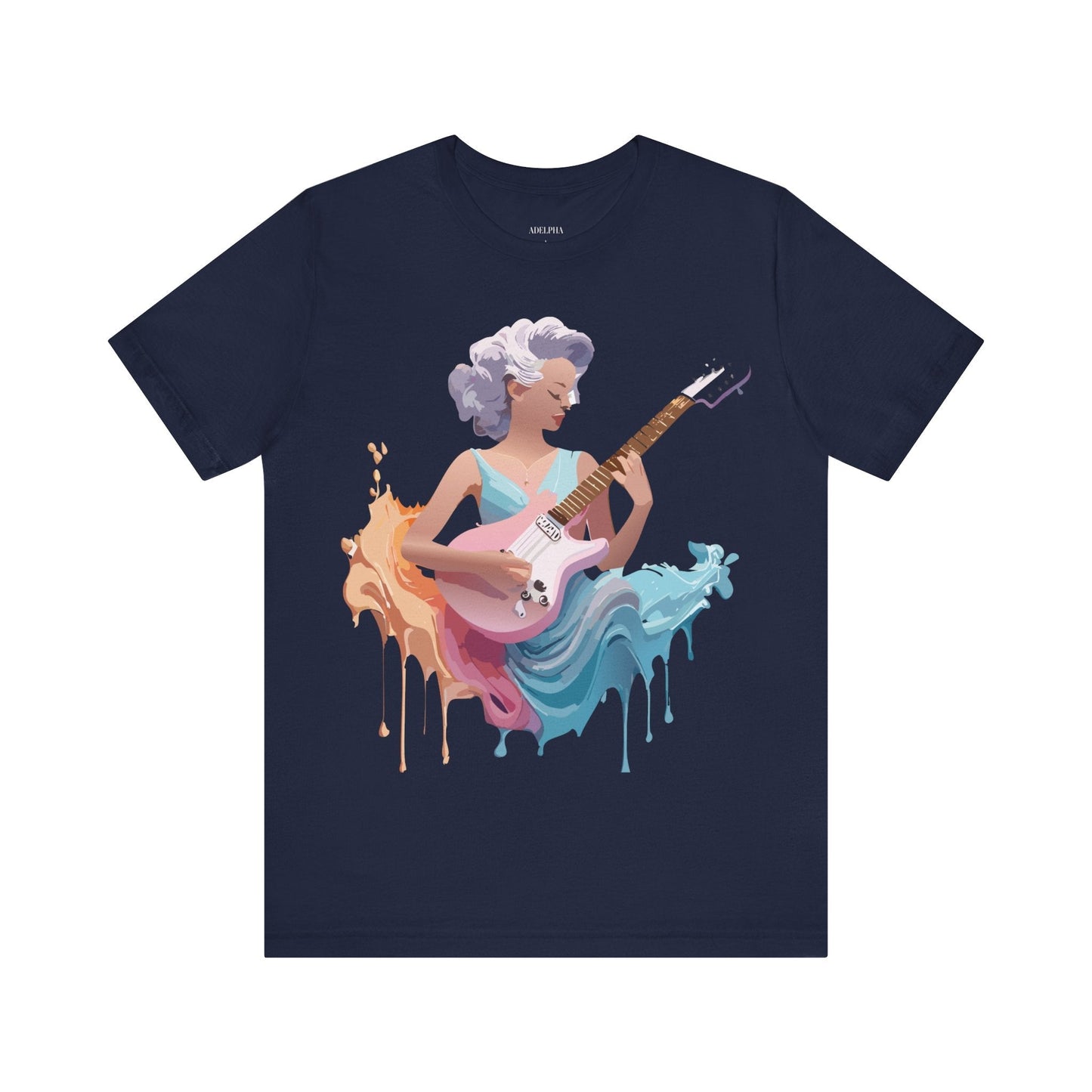 Music Graphic Unisex 100 Cotton Vintage Art with Musical Elements Tee 35