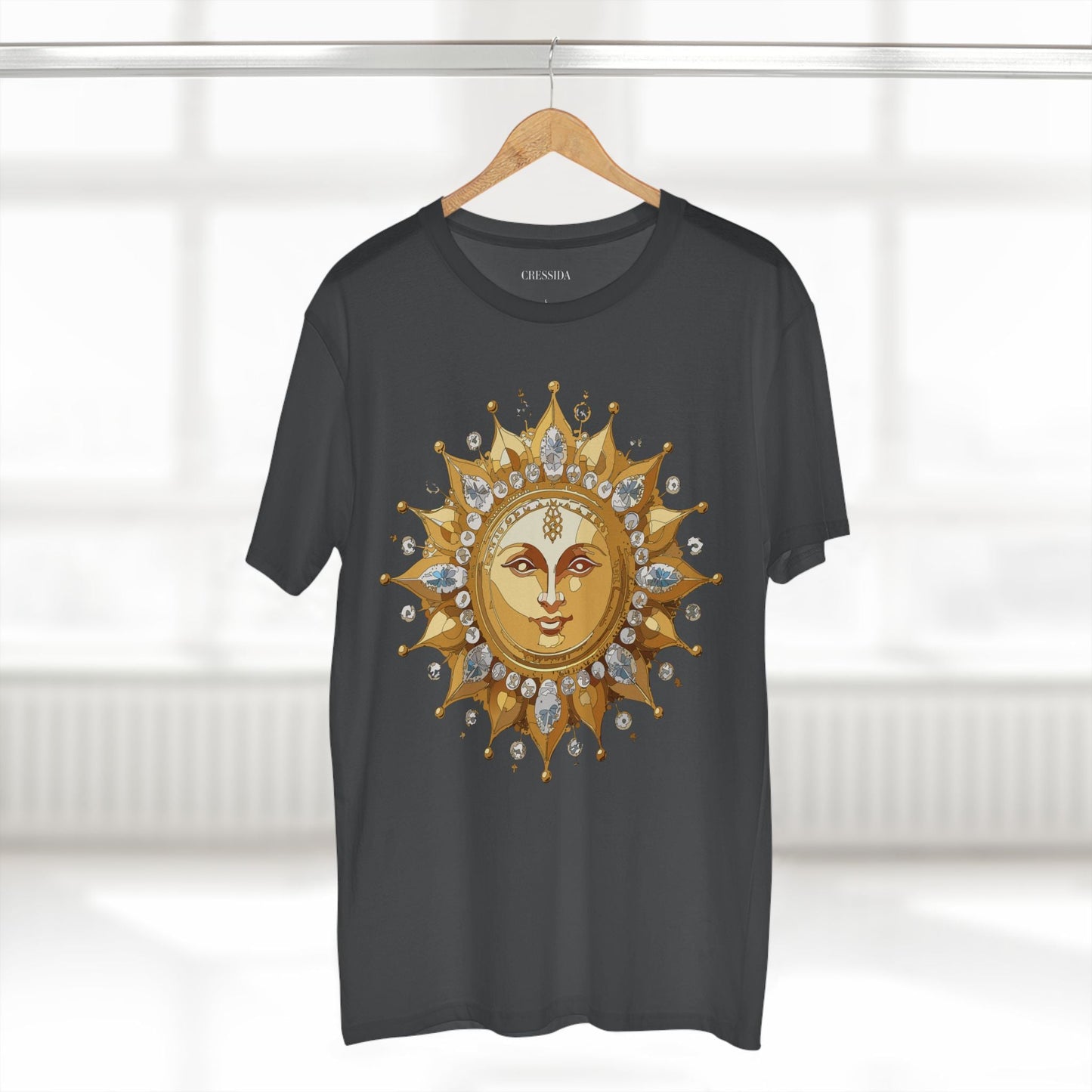 Gold Sun Graphic Unisex 100 Cotton T-Shirt with Golden Art Design 7
