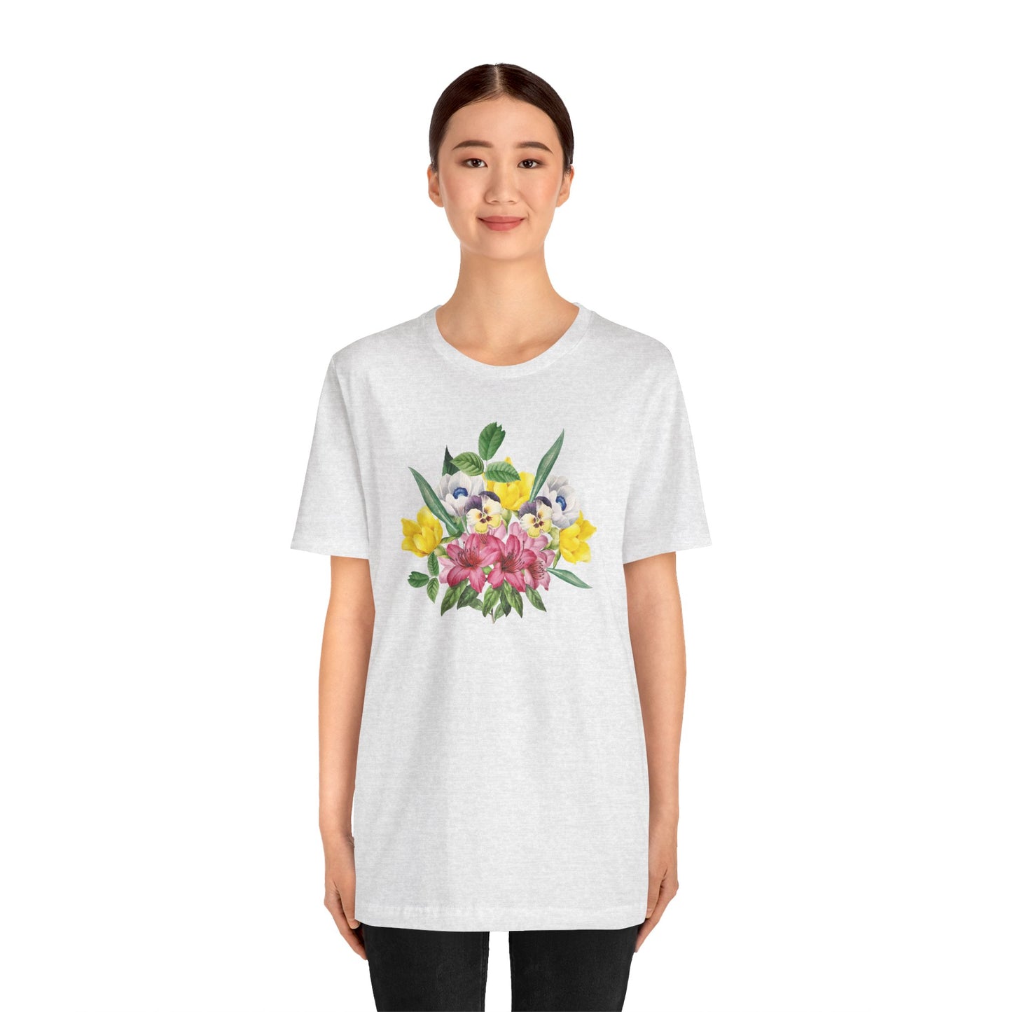 Tee-shirt en coton à imprimés floraux