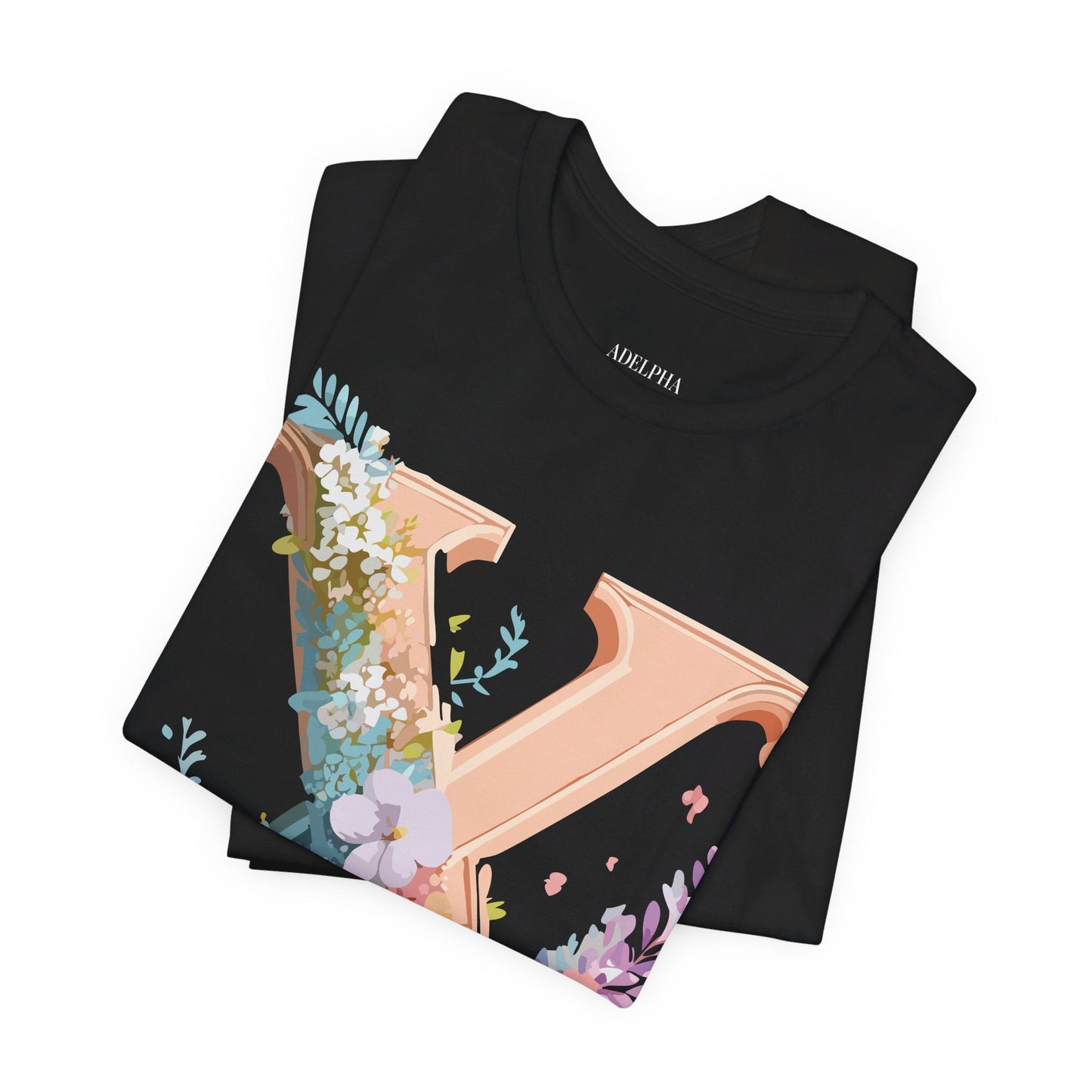 Letter X Shirt Graphic Tee Unisex Short Sleeve Vintage Inspired Adelpha Art Design