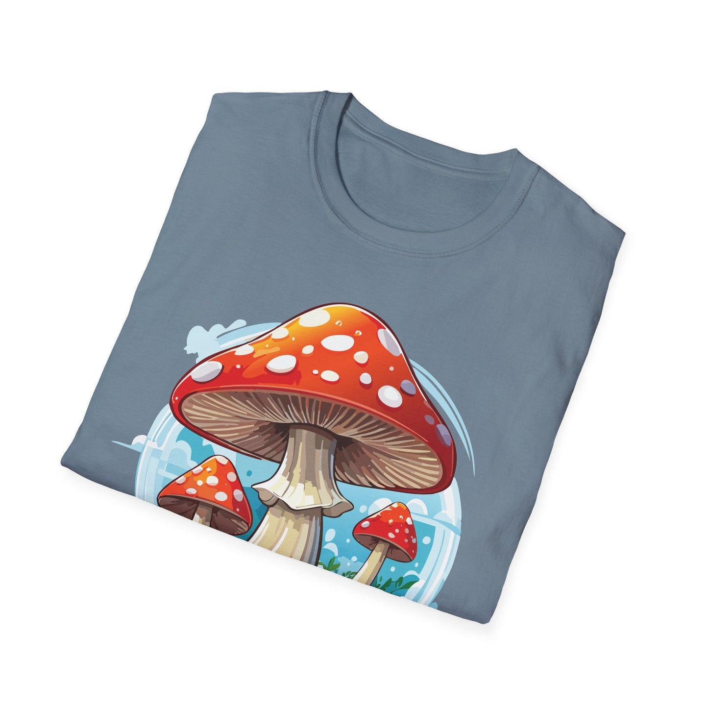 Mashroom Tee Shirt Unisex Funny Mashroom Design 100 Percent Cotton Softstyle Tee