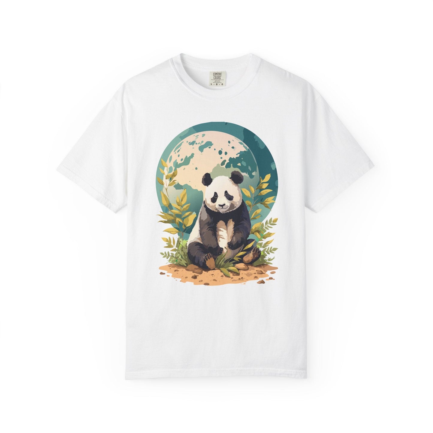 Panda Portrait Graphic T-Shirt Unisex Cotton Floral Animal Art Tee pp6