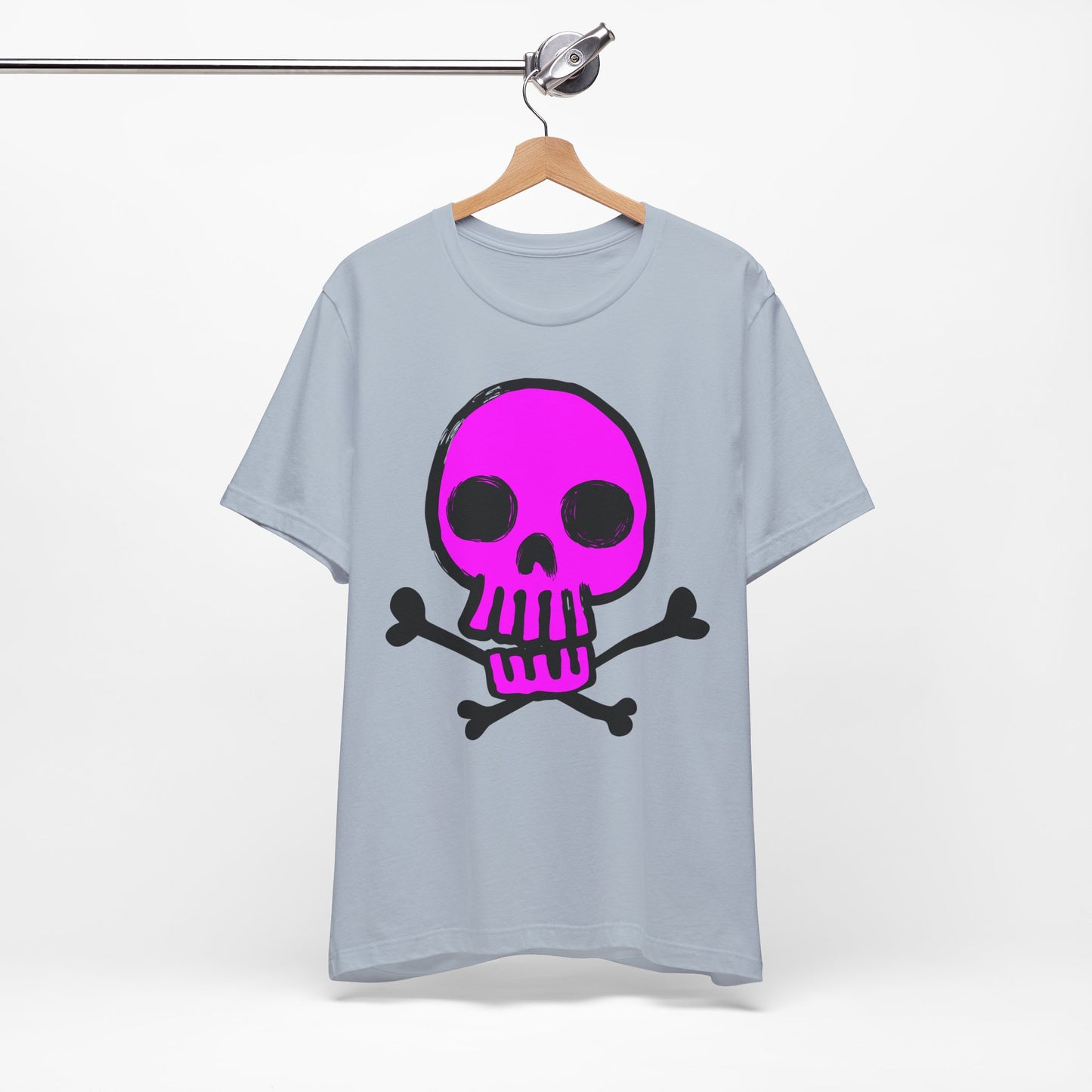 Pink Skull Graphic Design Tee, Skull Shirt, Vintage Tees, Art Design T-Shirt, Vintage Graphic Tee, Art Shirts with Skulls