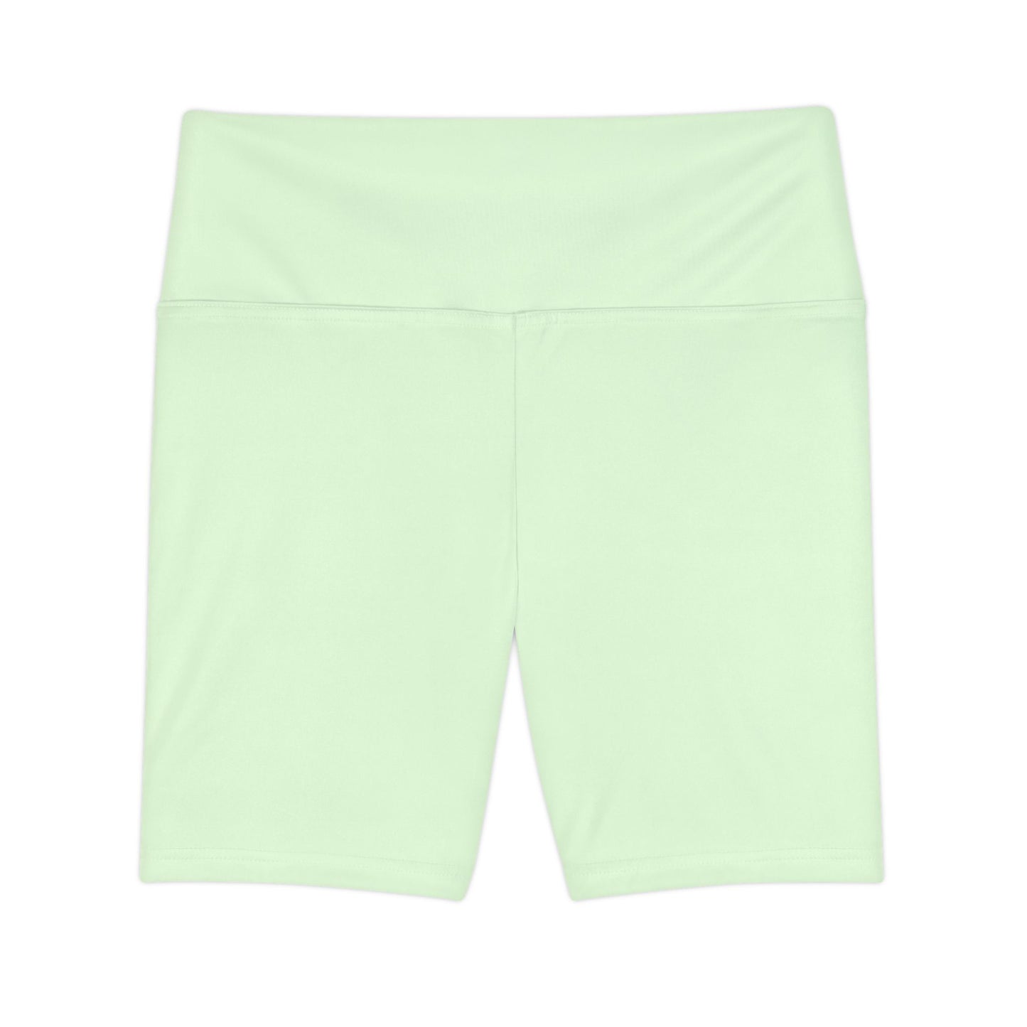 Frosted Mint Workout Shorts — Mint Solid High-Waist Biker Shorts