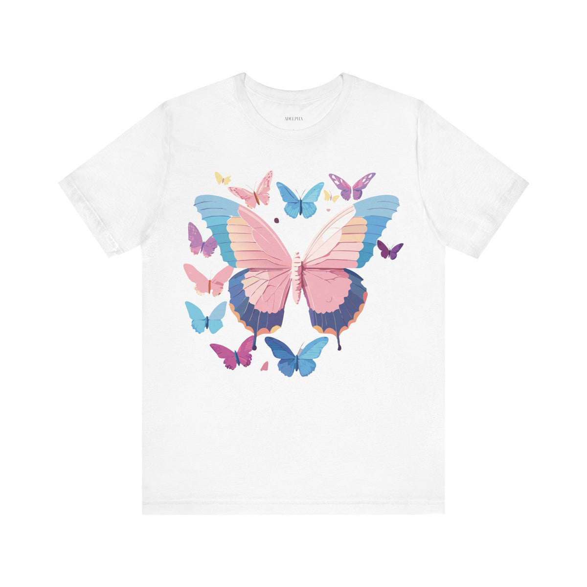 Butterfly Graphic Unisex Cotton Bella+Canvas Tee with Art Design n19
