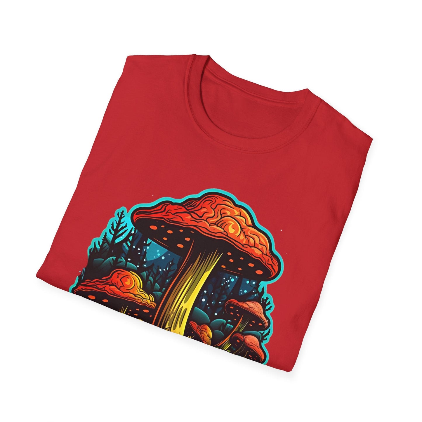 Funny Mashroom Graphic Unisex Softstyle Cotton With Cartoon Illustration Design 22