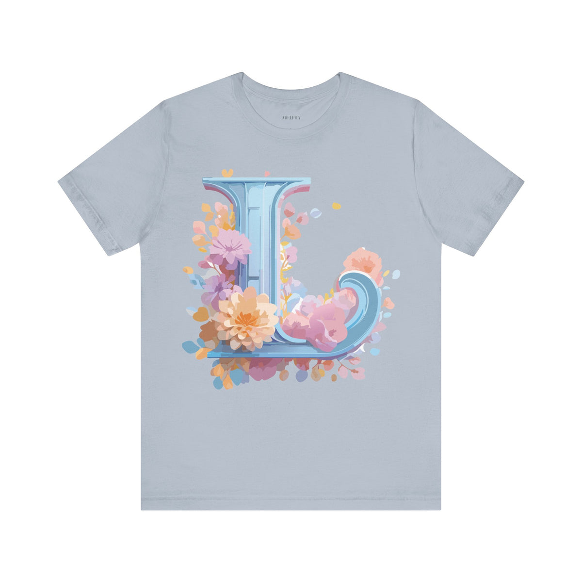 Letter L Graphic Unisex Cotton Bella+Canvas Tee with Art Letter Design