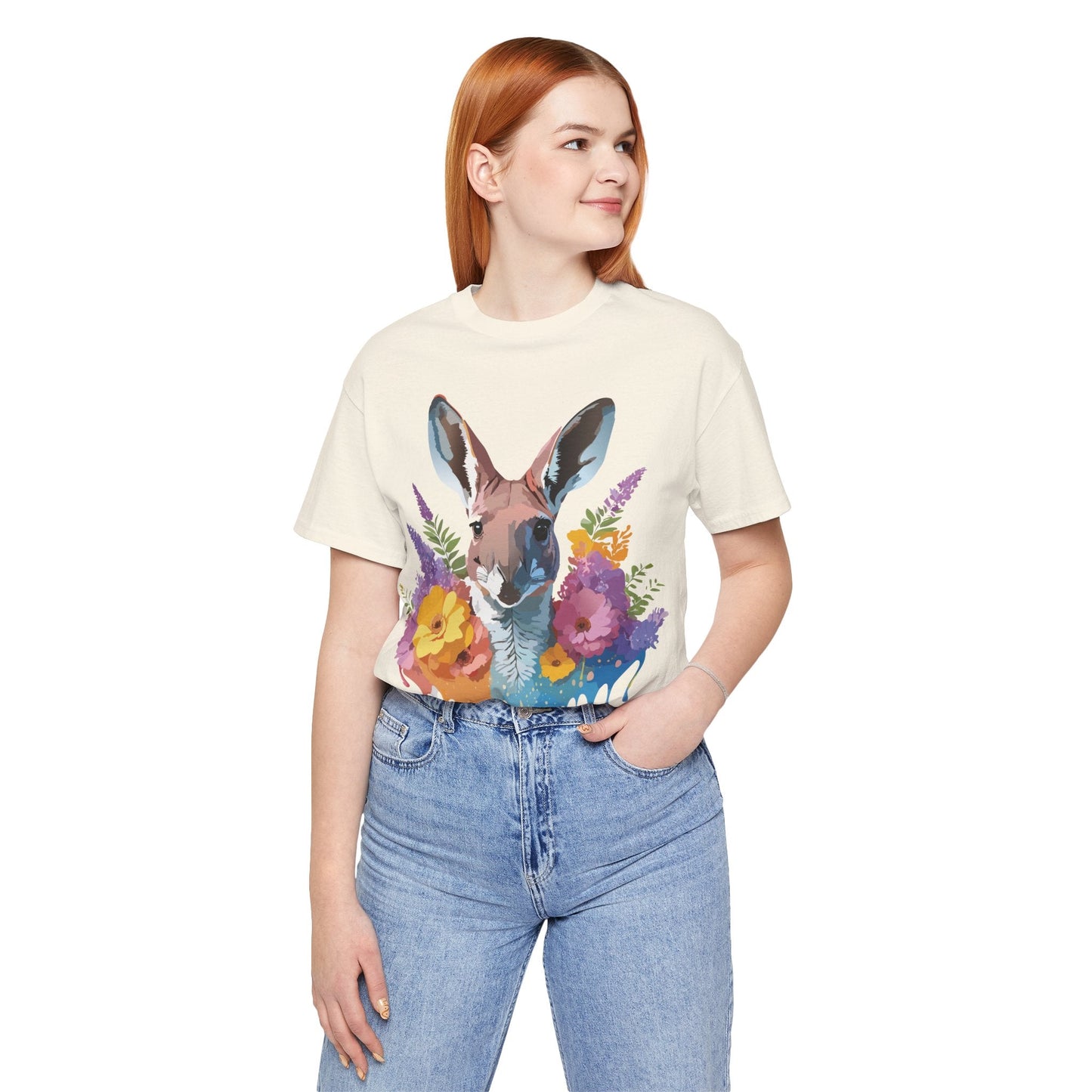 Kangaroo Graphic Unisex 100 Cotton Vintage Animal Artwork Tee 8
