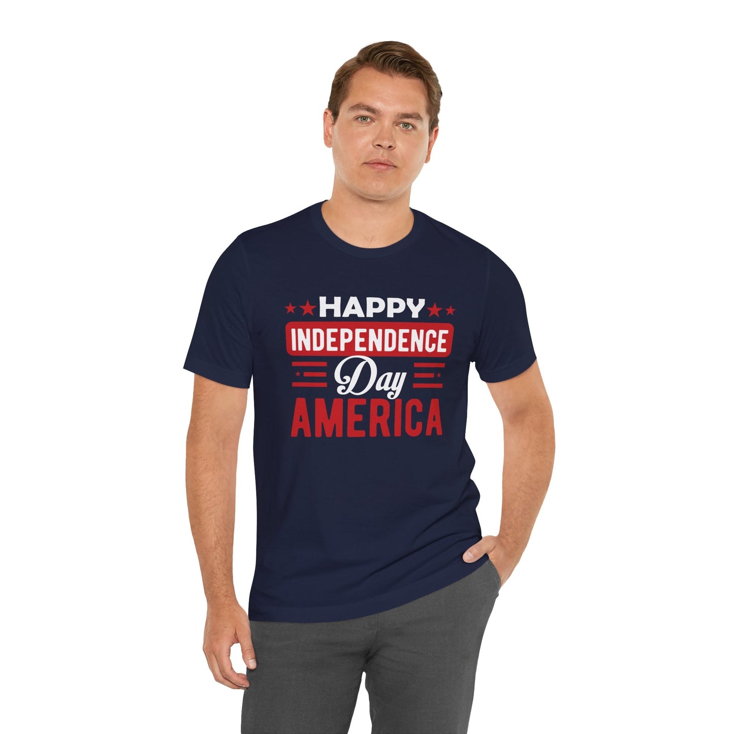 Happy Independence Day America Graphic Unisex Cotton T-Shirt 015