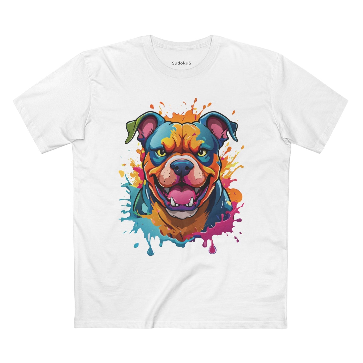 Dog Graphic Unisex 100 Cotton Staple Tee with Animal Design Artwork 35