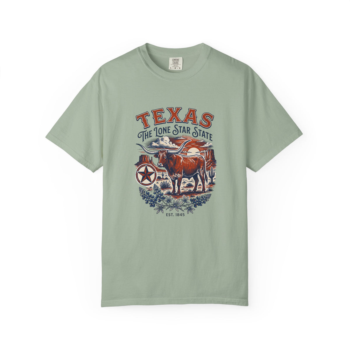 Texas State Vintage Travel Tourist Graphic Tee Unisex 100 Cotton Comfort Colors T-Shirt