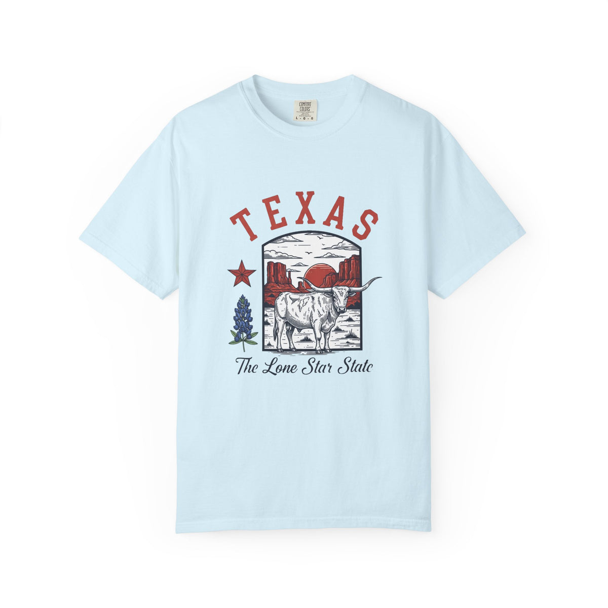 Texas State State Travel Tourist Graphic Tee Unisex 100 Cotton Comfort Colors T-Shirt