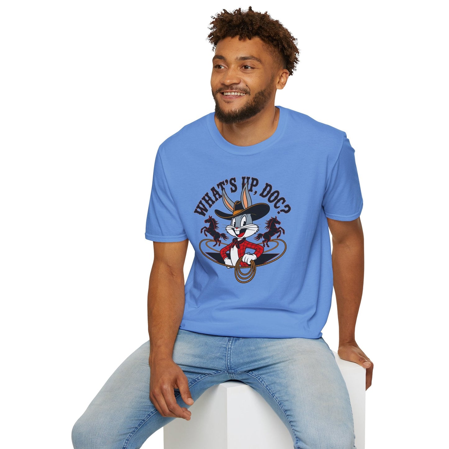 Bugs Bunny Shirt Unisex Cartoon T Shirt With Animation Design Softstyle Gildan 64000