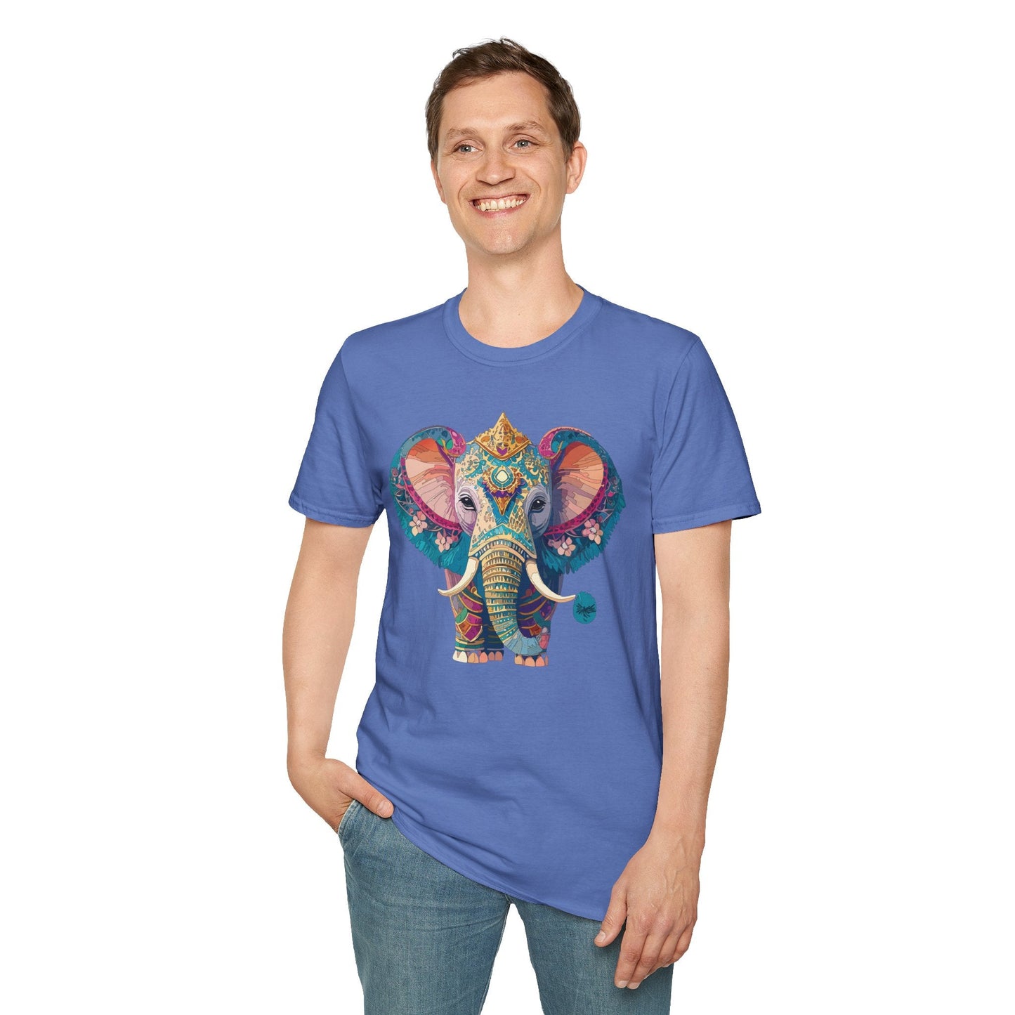 Elephant Shirt Unisex Animal Tee Softstyle 100 Percent Ring Spun Cotton Gildan 64000