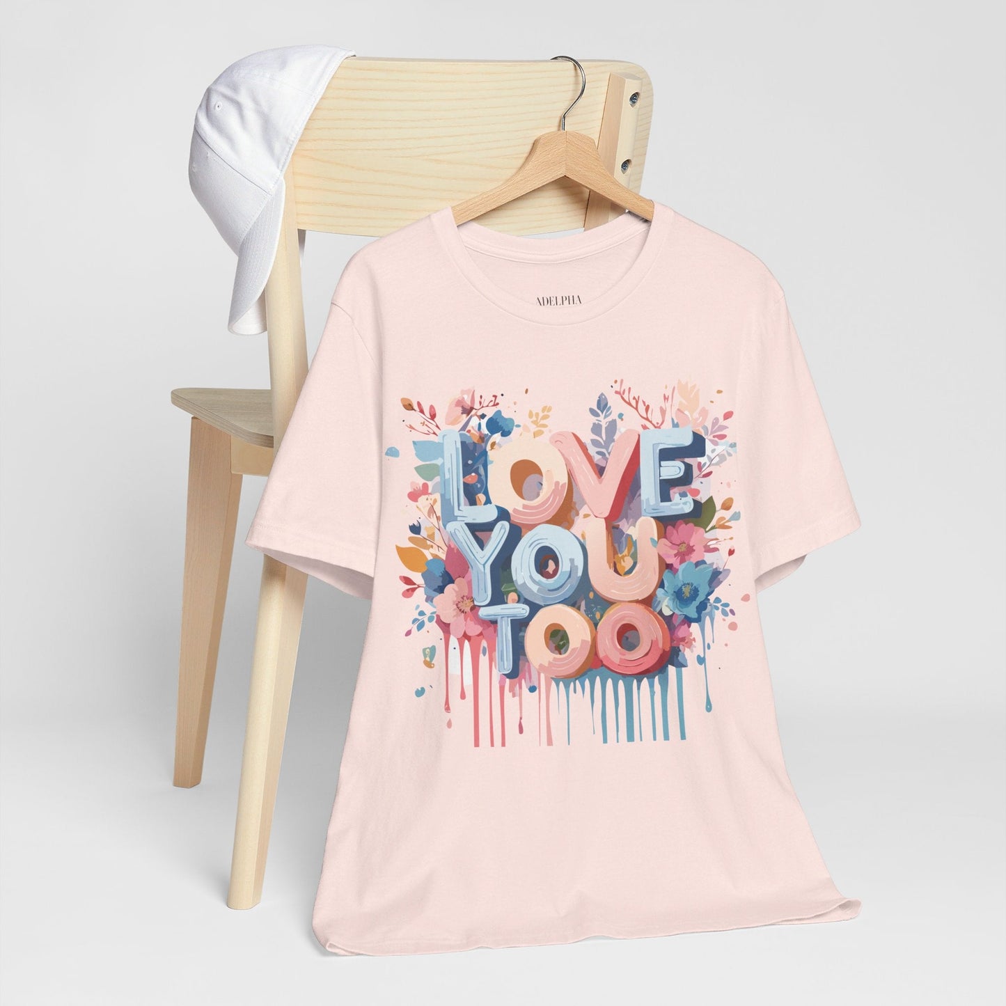 Valentine Day Graphic Unisex 100 Cotton Vintage Artwork with Love and Flower Design Tee 41