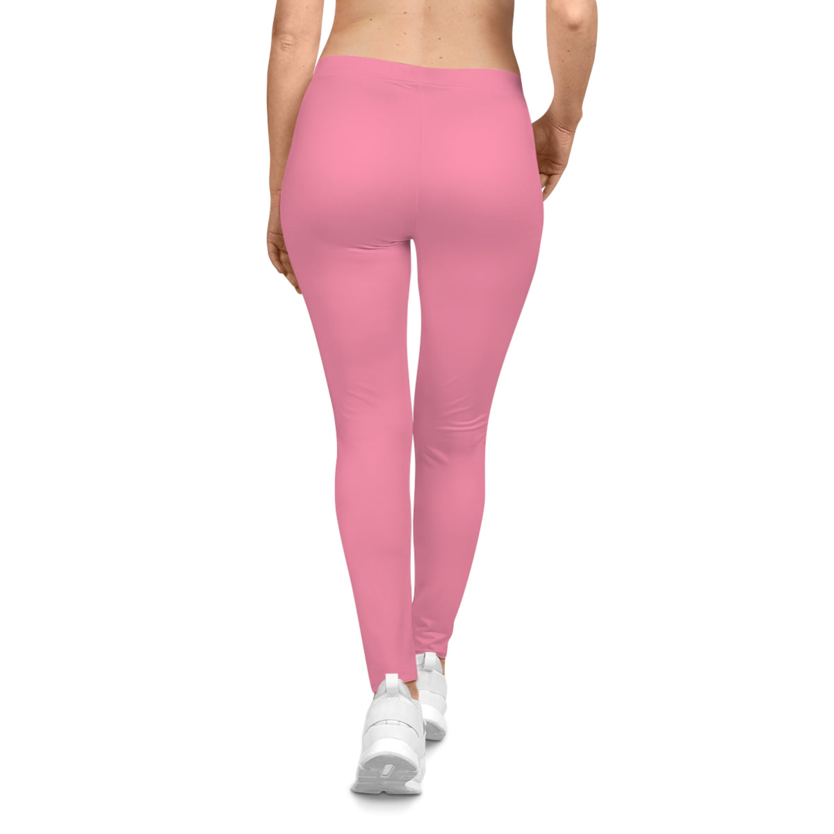 Cotton Candy Pink Color Women's Poly-Span Casual Leggings XS-2XL