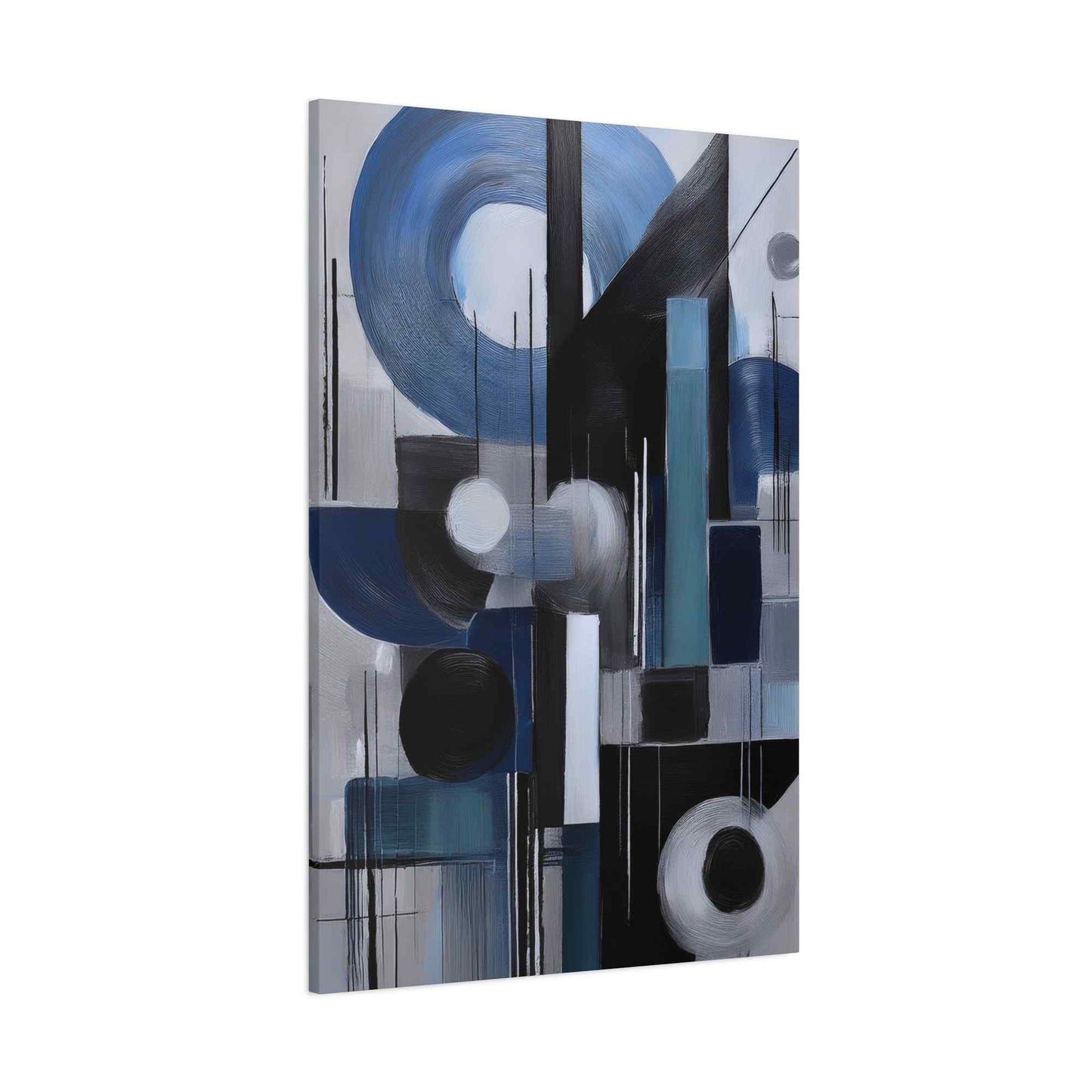 Blue Abstract Painting Print Canvas 20x24,20x30,24x30, 24x32,24x36,30x40, 32x48,36x48,40x60 Pine-Wood Inner Frame ABS-28