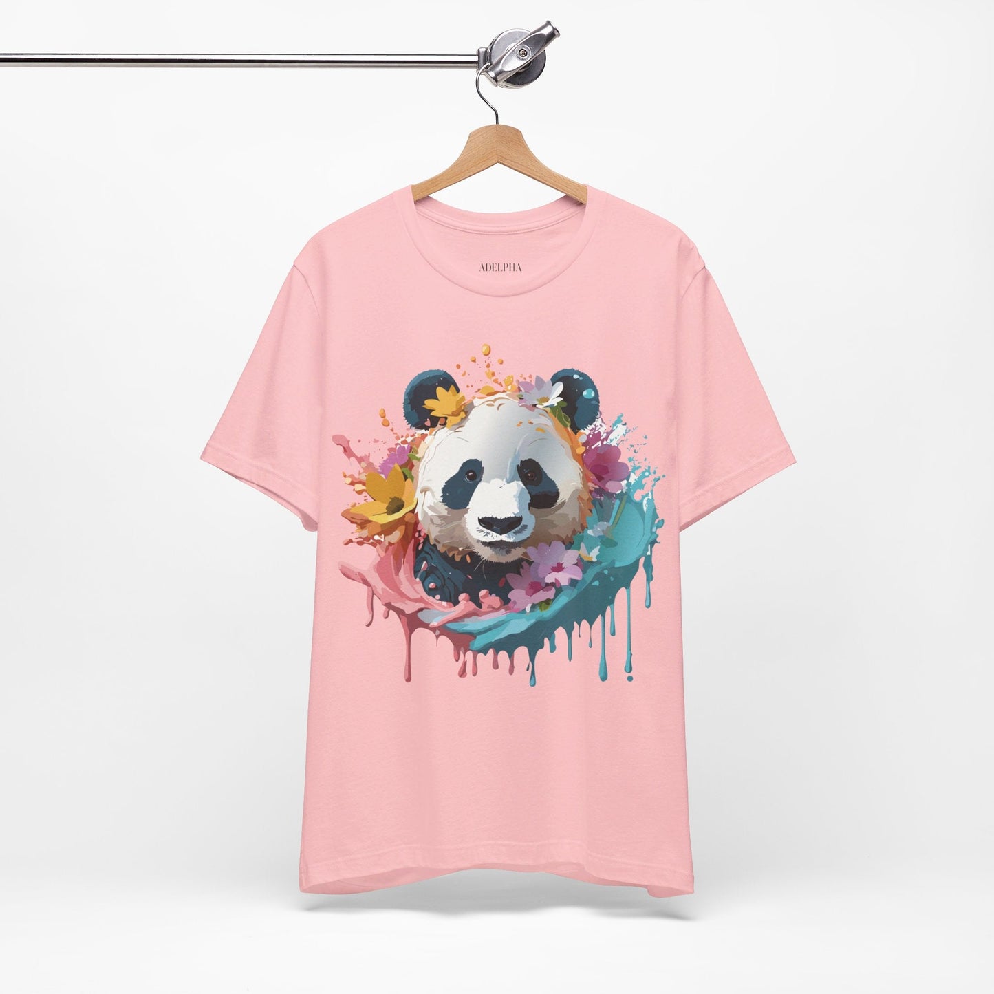 Panda Graphic Tee Unisex Jersey Short Sleeve Art Design Shirt By Adelpha Premium Casual Wear