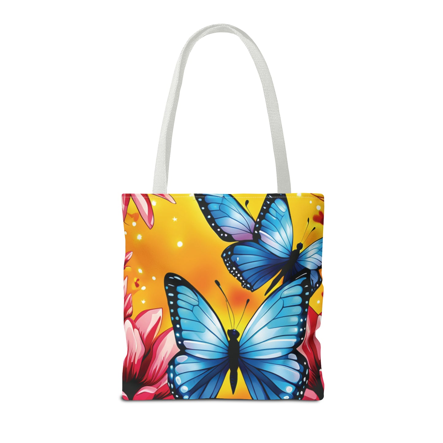 Bolsa de lona con estampado de mariposas 