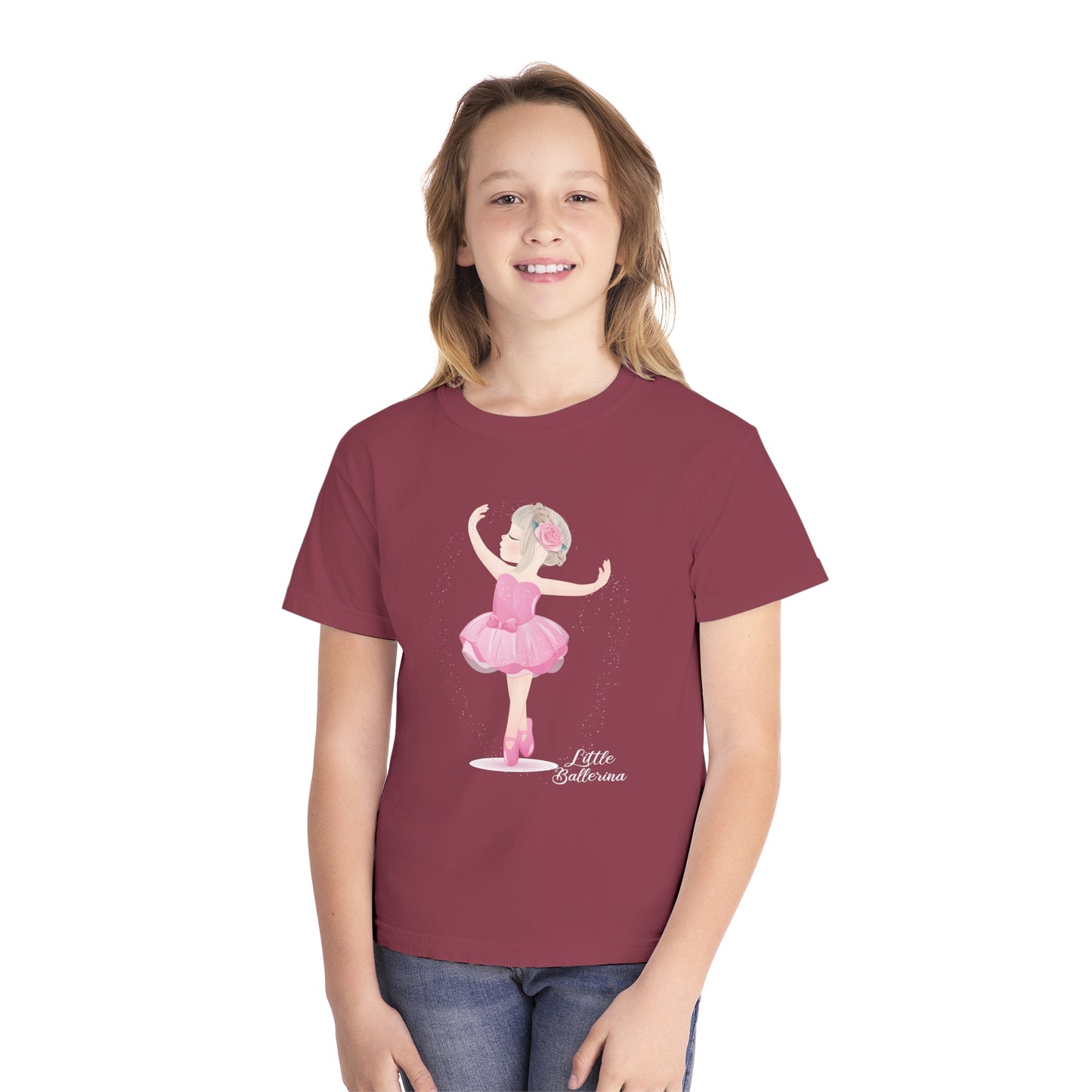 Youth Tee Shirt with Little Ballerina