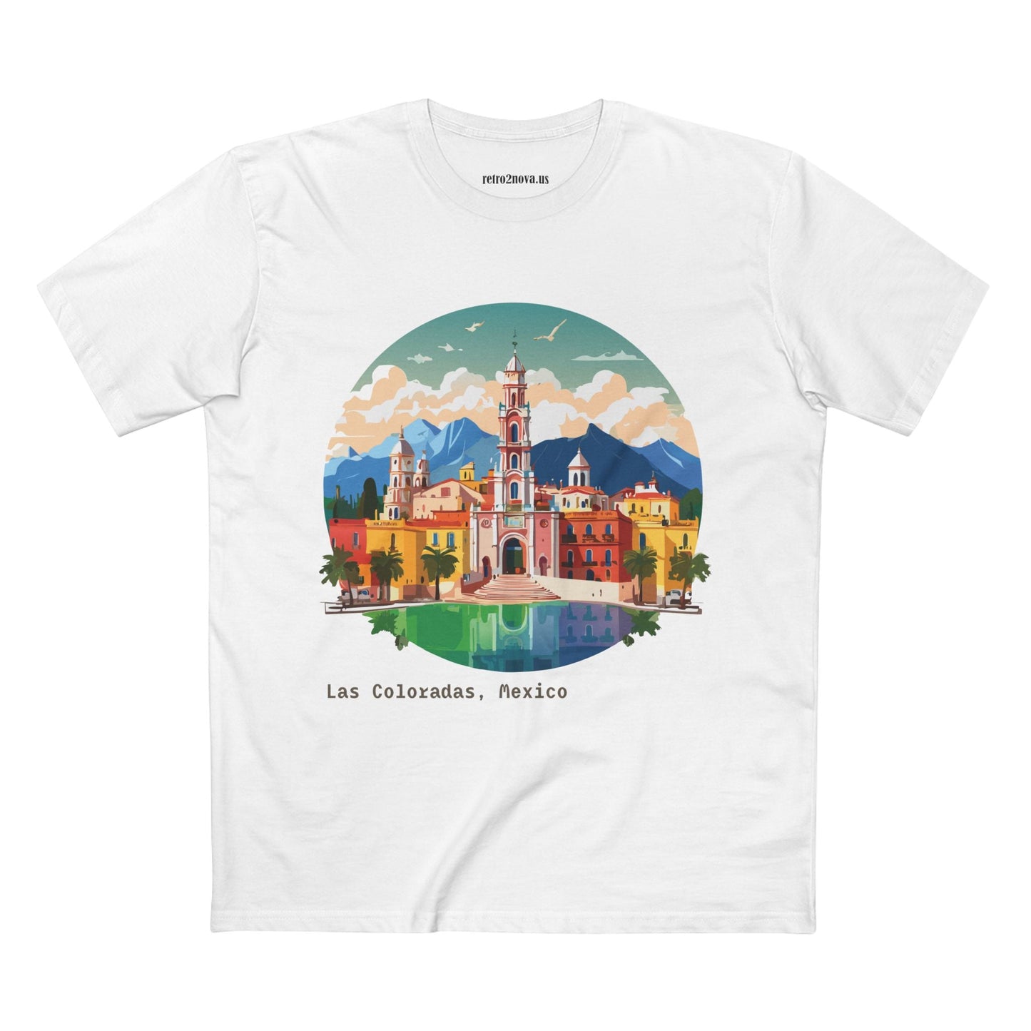 Travel Shirt for Mexico Tourists Unisex Premium Cotton Art Tee by Retro2Nova Original Art Design
