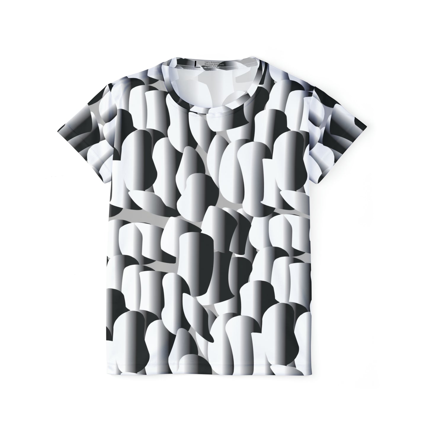 Camiseta de poliéster con estampados abstractos