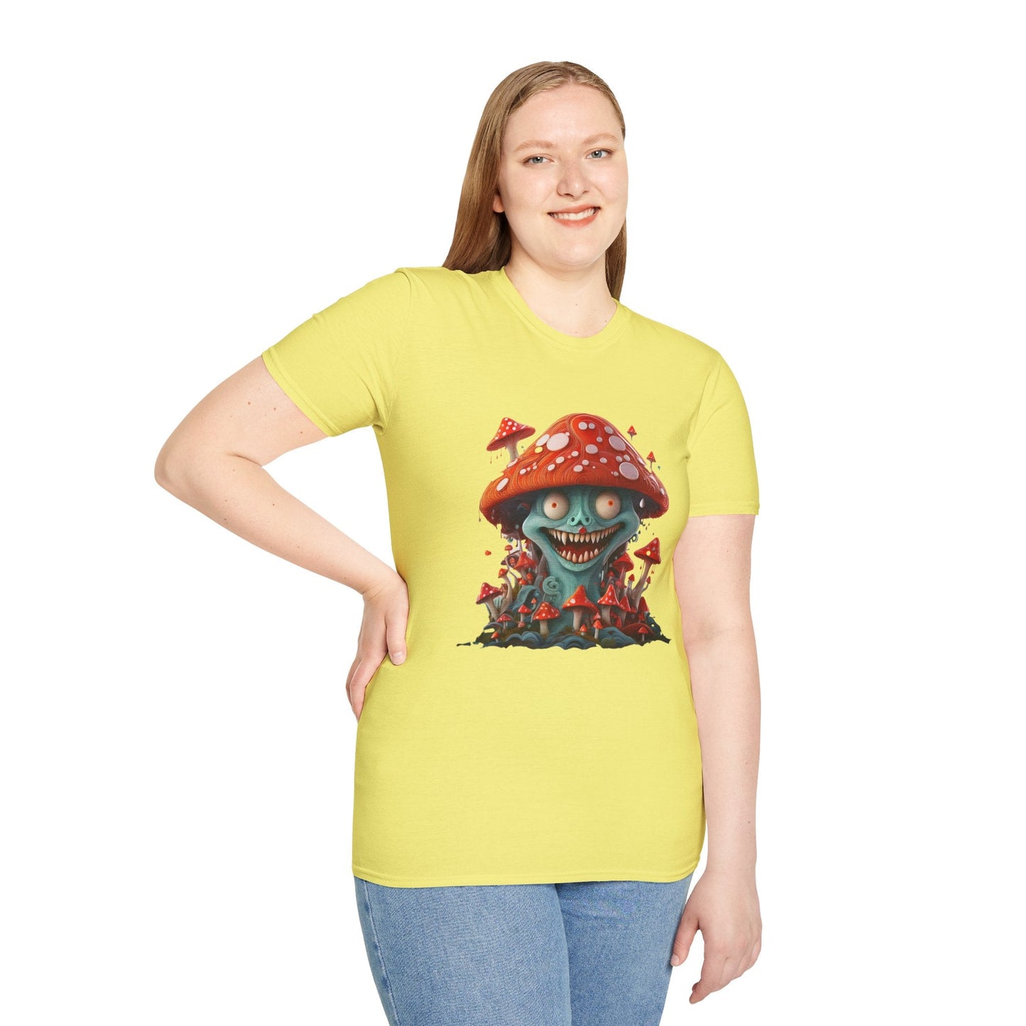 Mashroom Tee Shirt Unisex Softstyle Short Sleeve Tee With Funny Mashroom Artwork