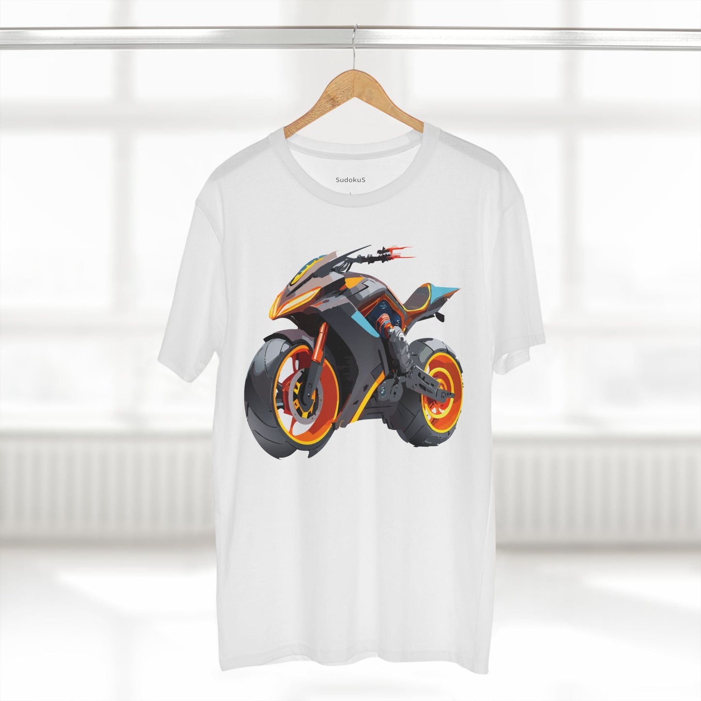 Moto Bike Graphic Unisex 100 Cotton Staple Tee 11