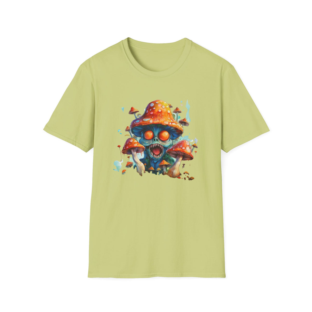 Funny Mashroom Cartoon  Graphic Tee Gildan Unisex 100 Cotton Tee Shirt c22