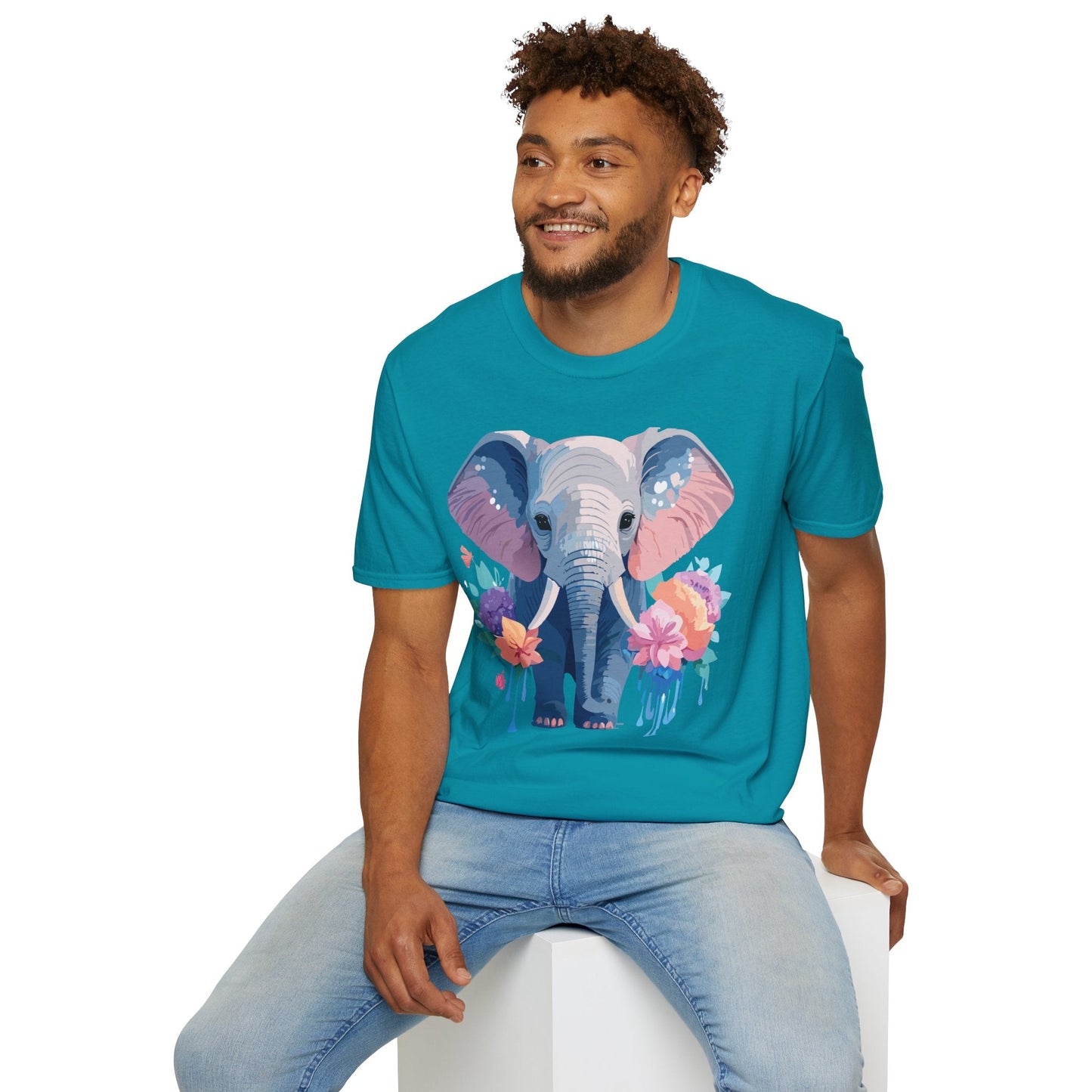 Elephant Graphic T Shirt Unisex Softstyle 64000 Cotton Animals T Shirt For Adults Premium