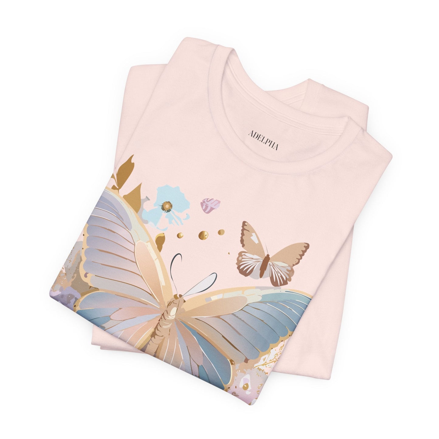 Butterfly Graphic Unisex 100 Cotton Lightweight Vintage Floral Design Jersey Tee 11
