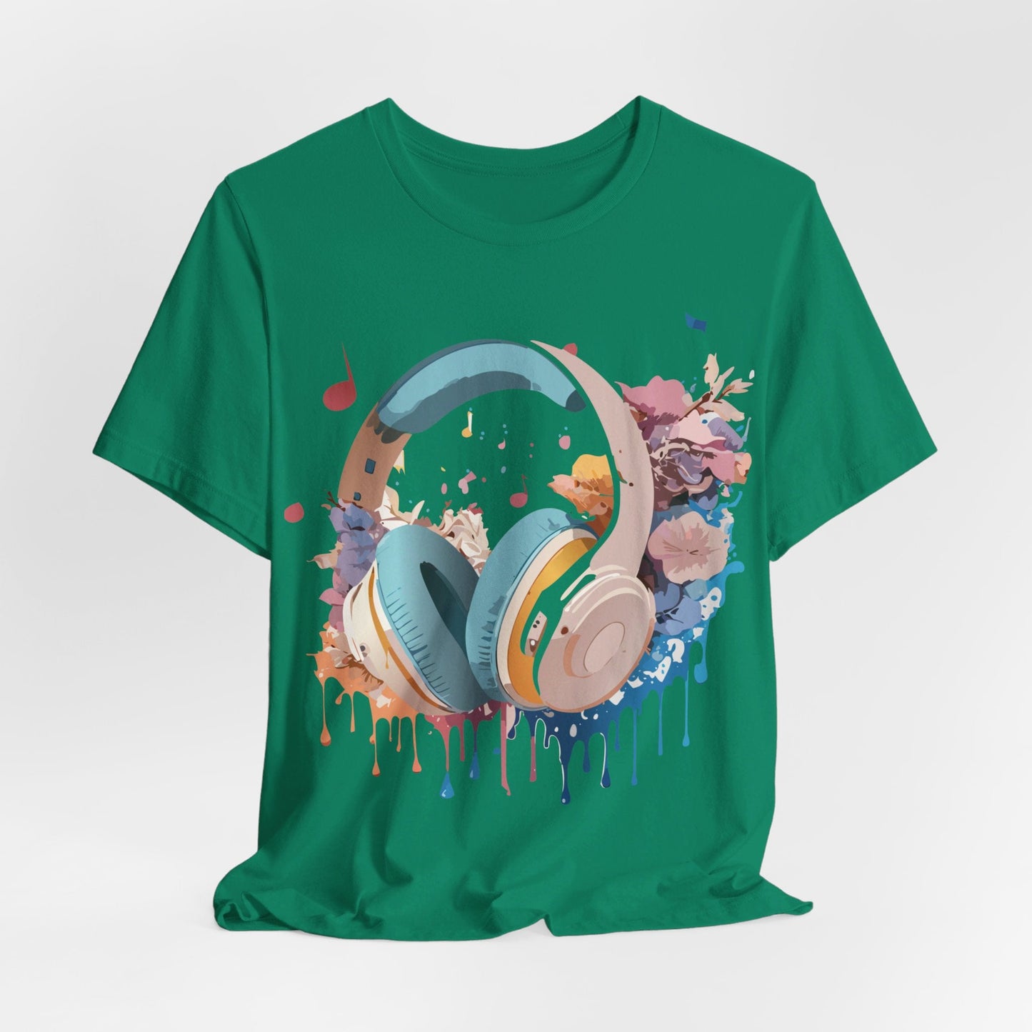 Music Graphic Unisex 100 Cotton Vintage Art with Musical Elements Tee 1