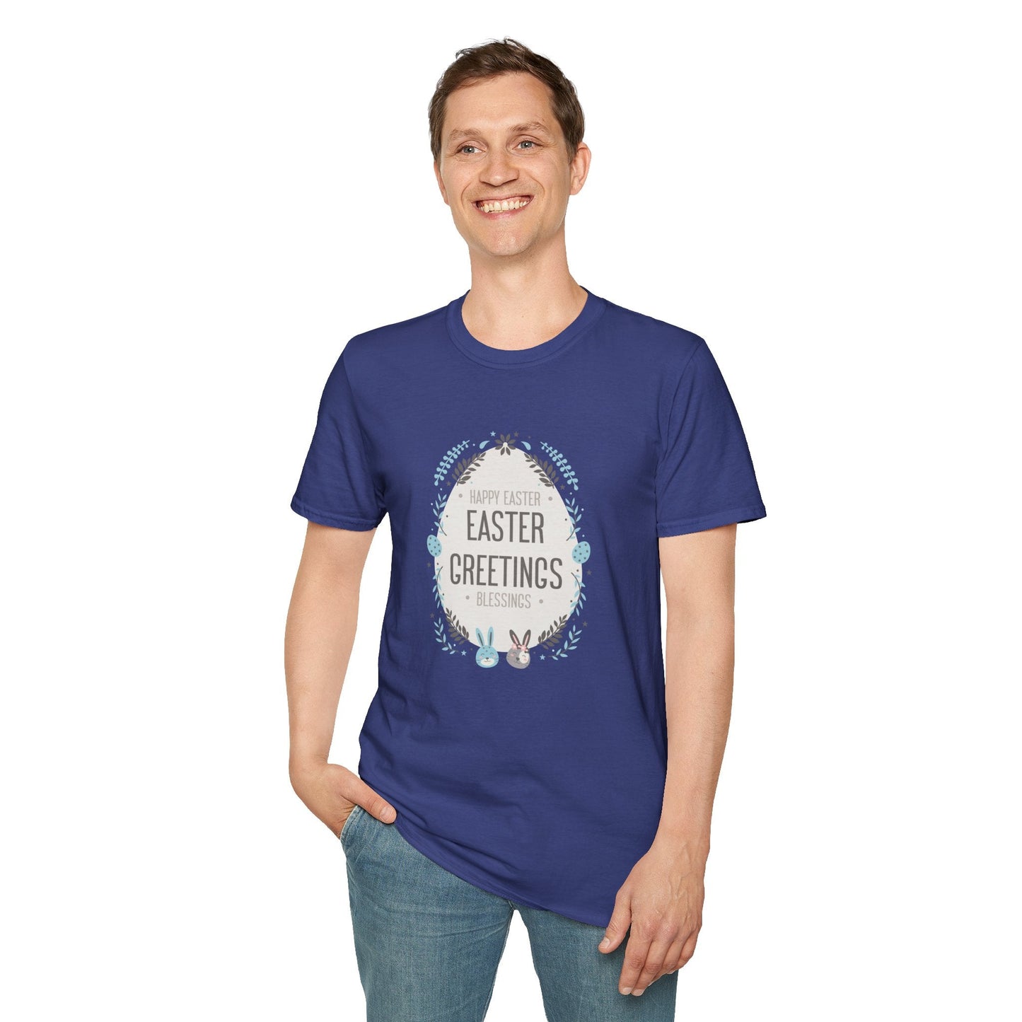 Gildan Easter Unisex Softstyle 64000 T Shirt With Easter Print Design Short Sleeve Tee Edition