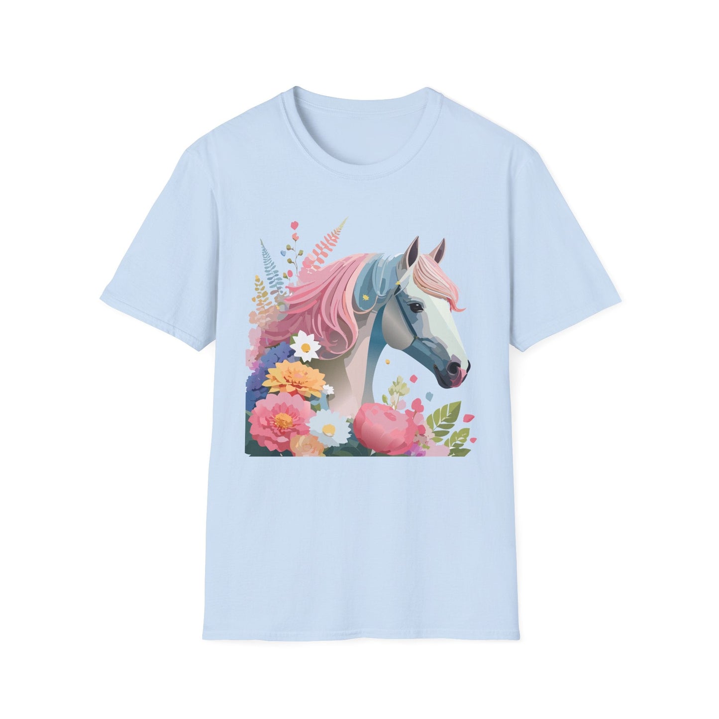 Horse Shirt Unisex Gildan Softstyle 64000 Cotton Tee With Animals