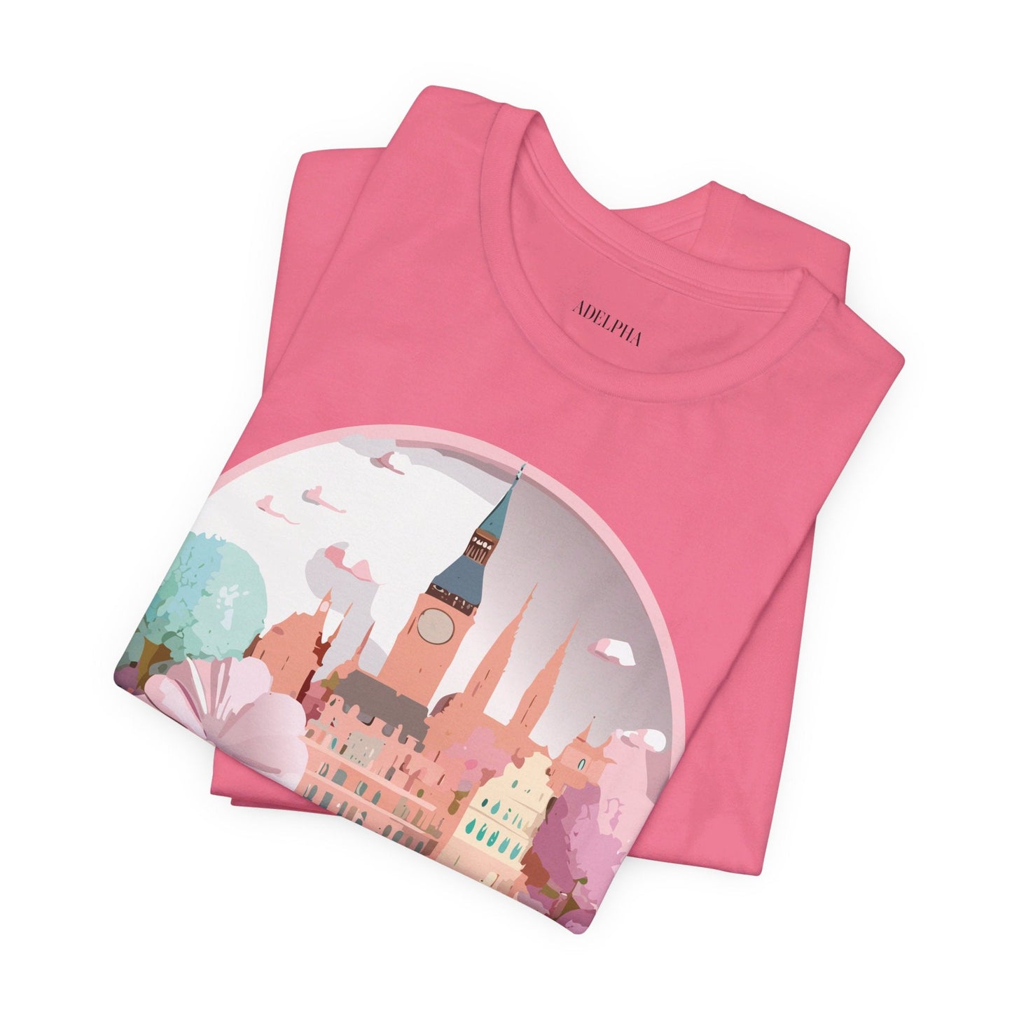 Prague Tourist Shirt Unisex Graphic Tee Featuring Vintage Inspired Art By Adelpha