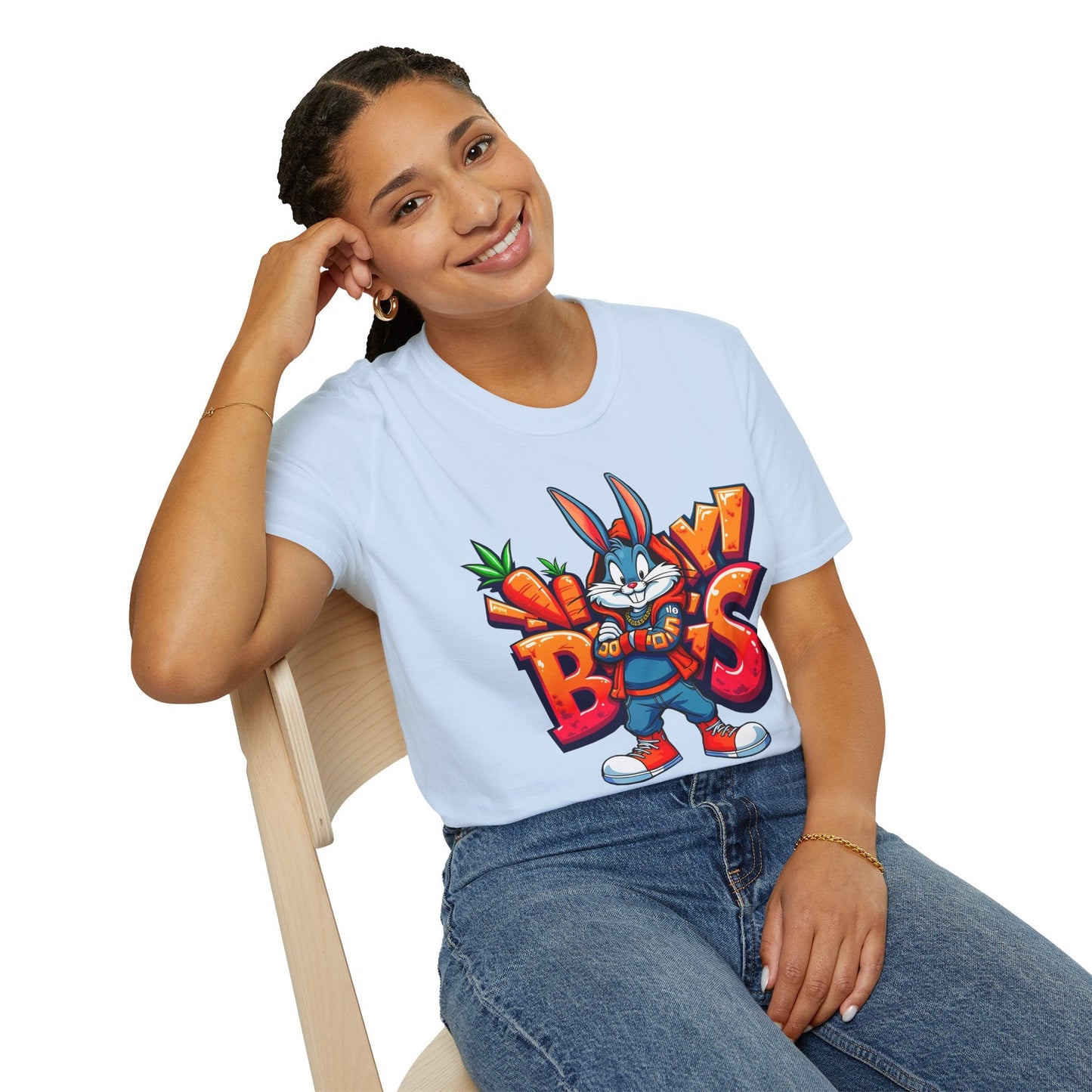 Funny Cartoon Animals T Shirt With Animation Design Unisex Softstyle Graphic Tee Gildan 64000
