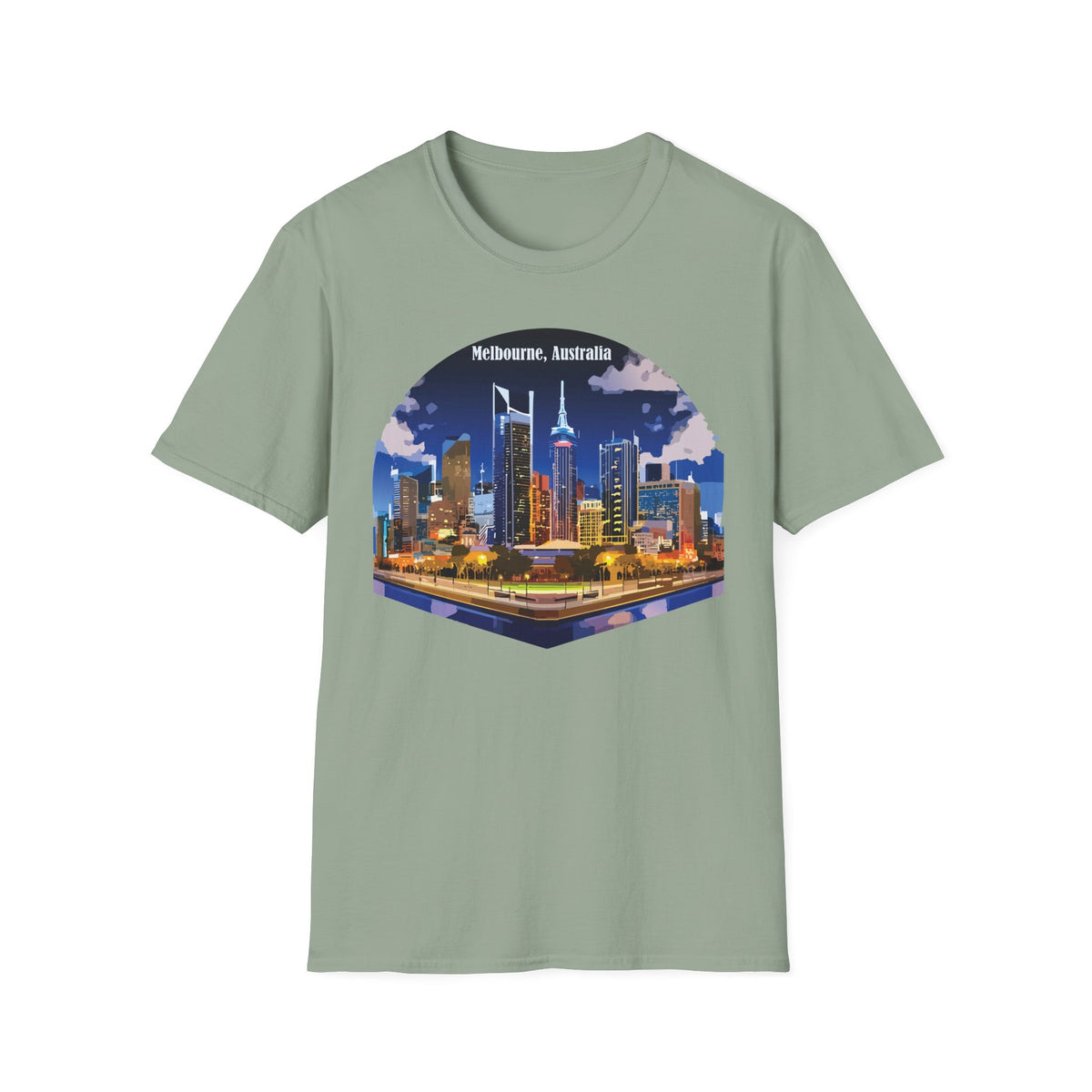 Melbourne Australia Skyline T-Shirt | Cityscape Nightscape Tee