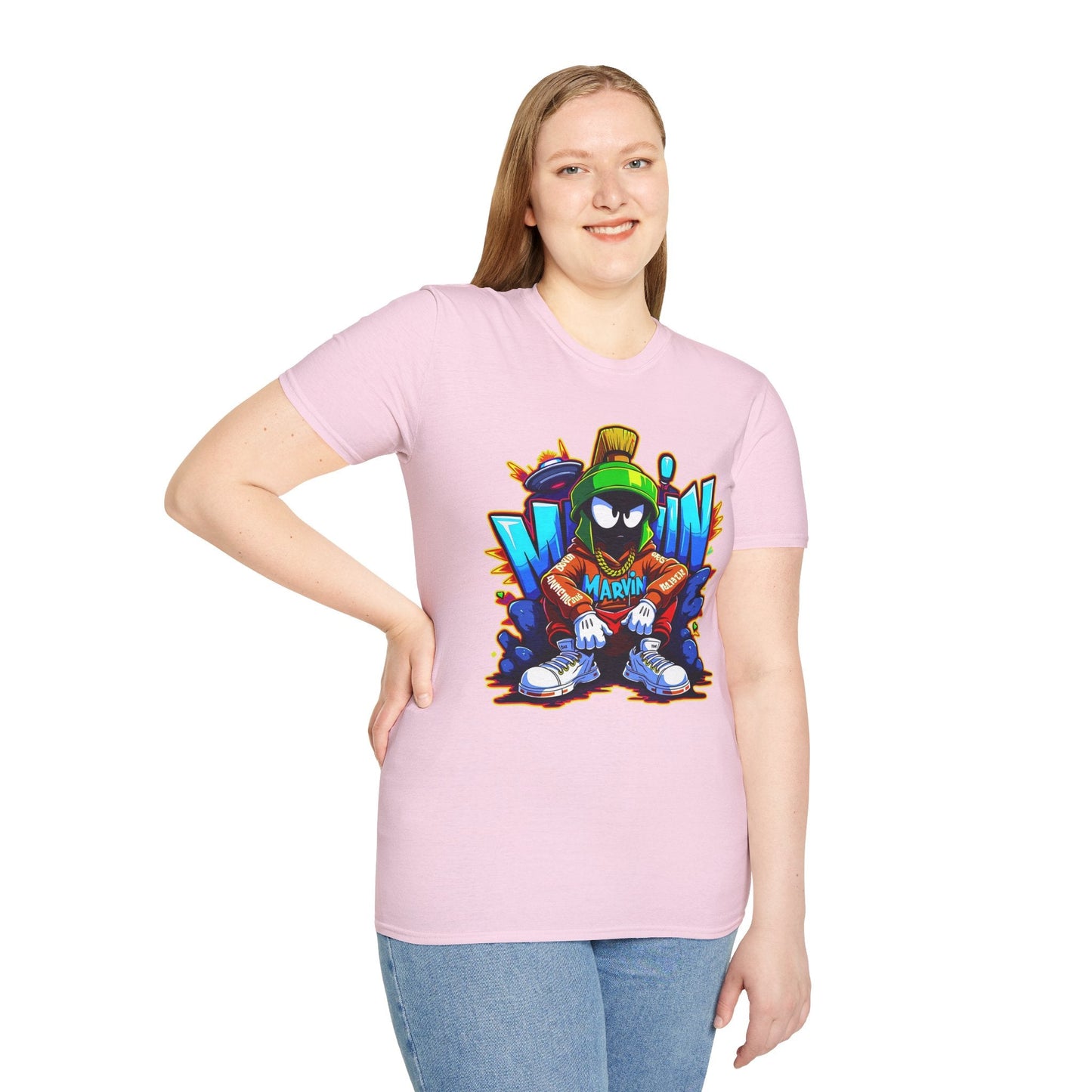 Unisex Cartoon T Shirt With Funny Animals Animation Graphic Gildan Softstyle 64000